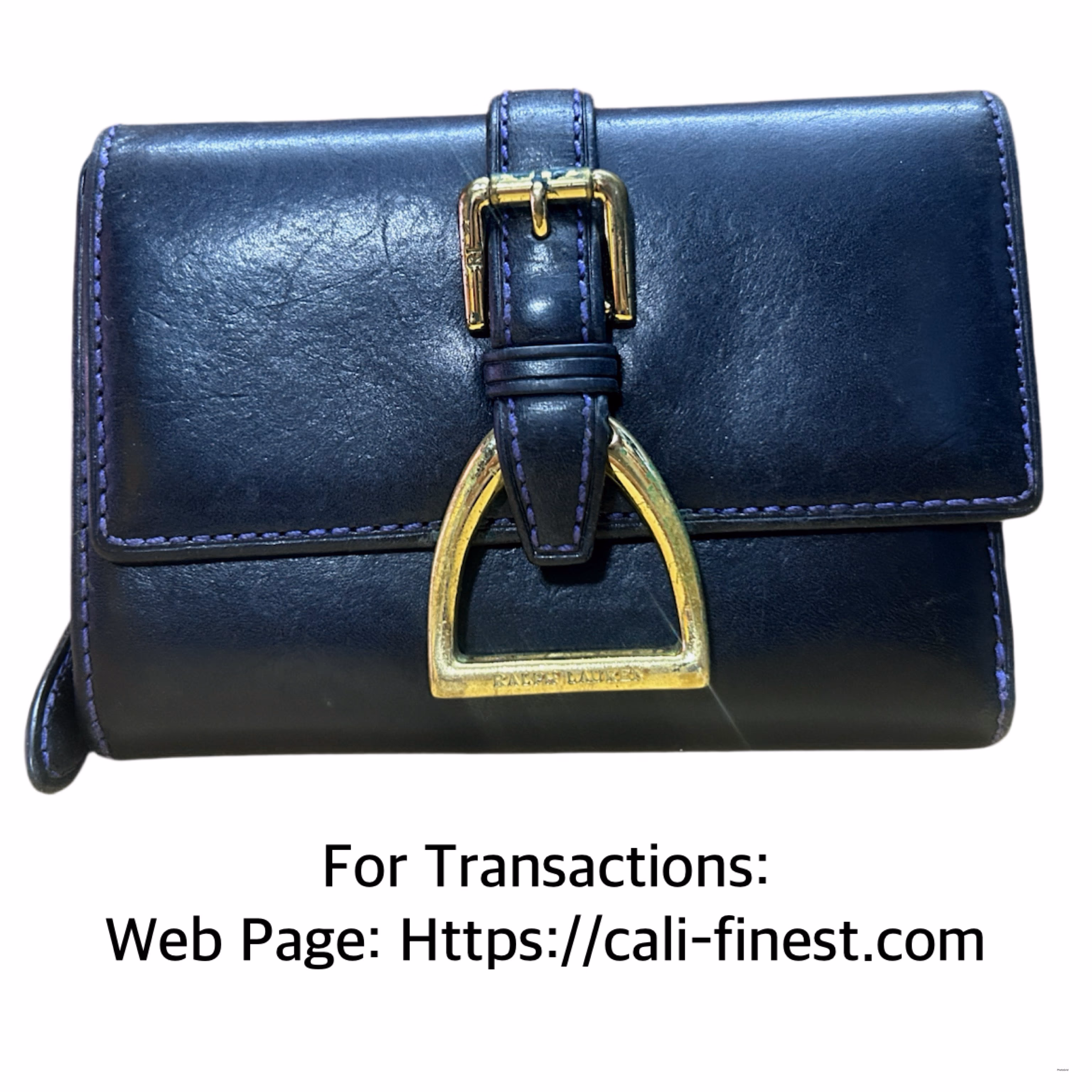 Ralph Lauren  Black Leather Wallet  BA#00119