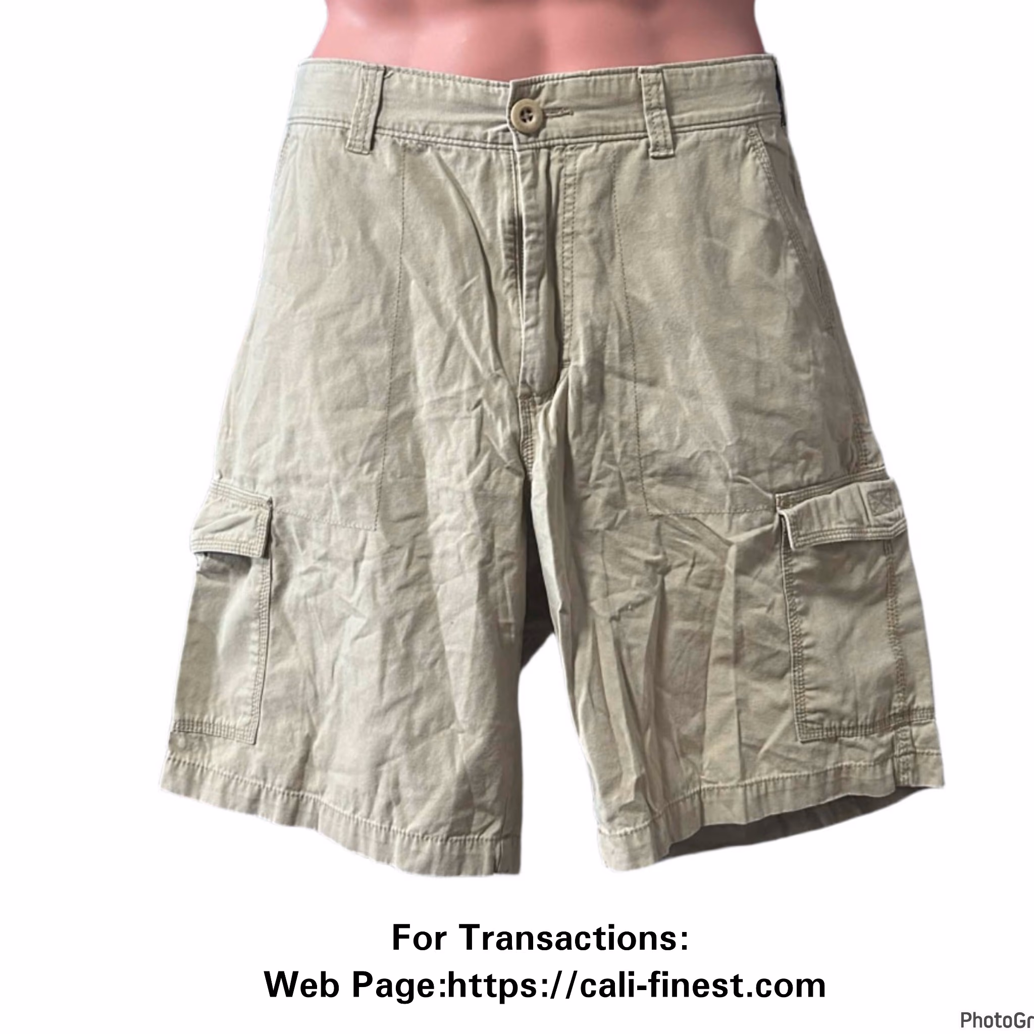 Red Head Beige Ripstop Cargo Shorts Mens 34 