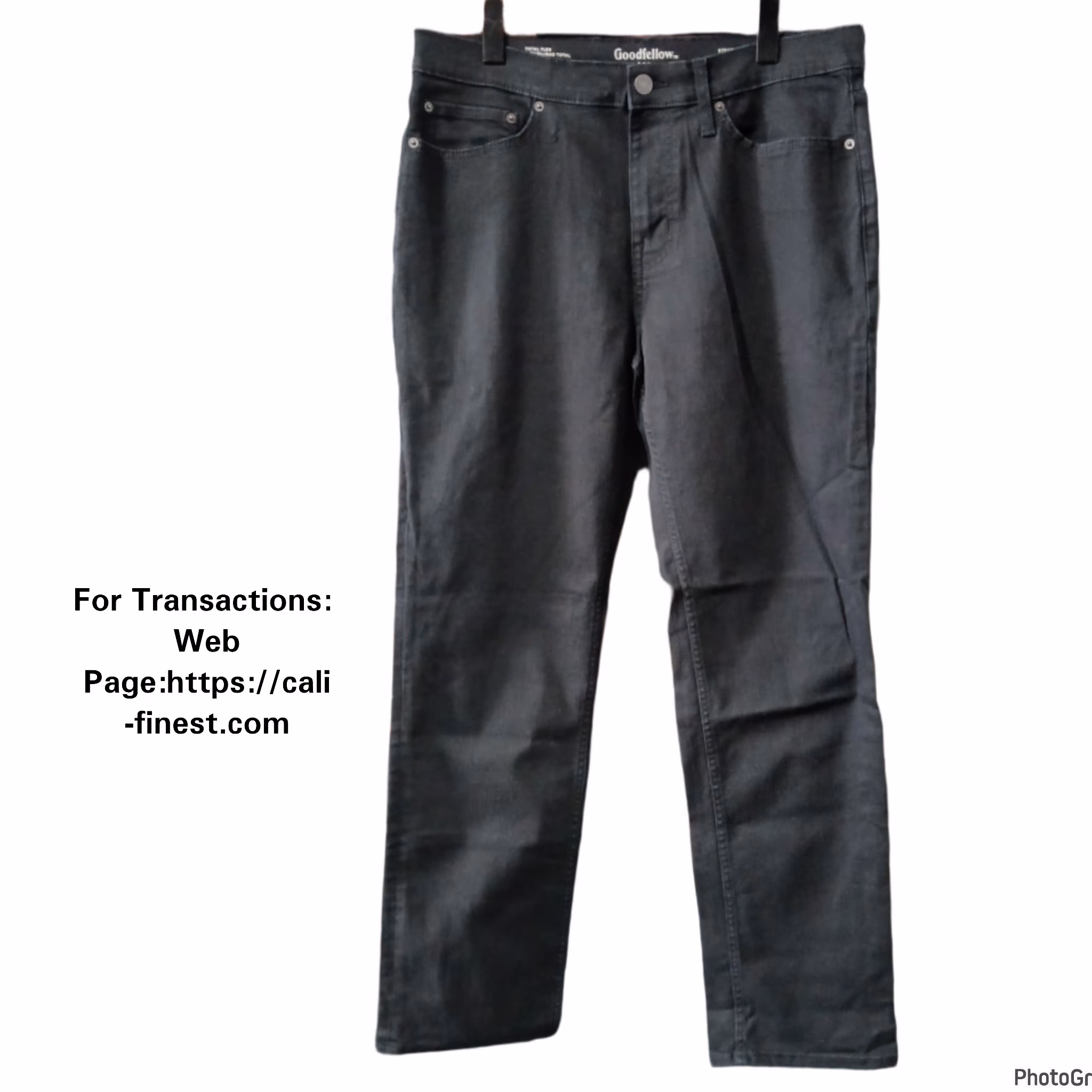 Goodfellow & Co Black Denim Total Flex Straight Leg Jeans Men's 34W x 32L