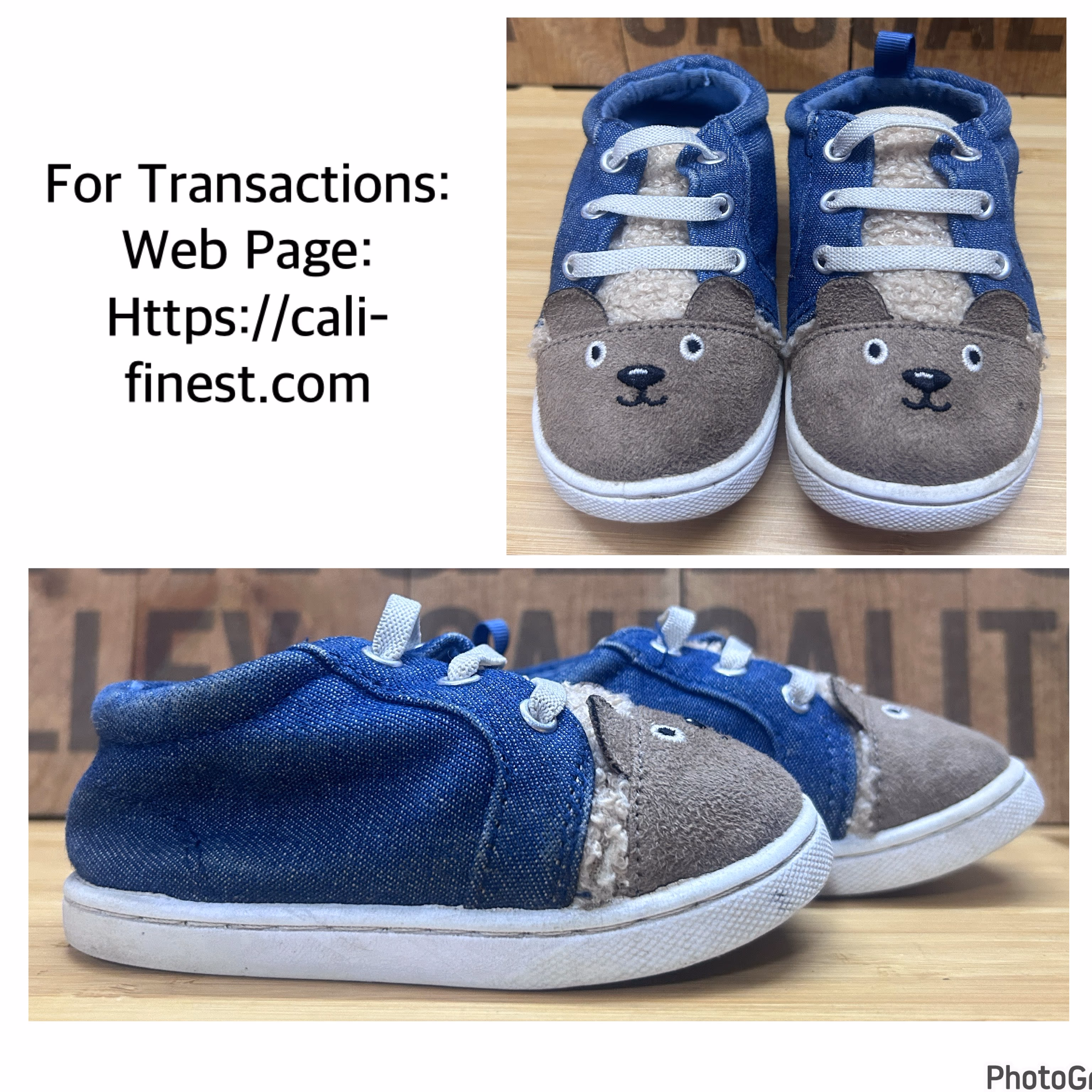 Bear Face Baby Shoes Size 5  S#00293