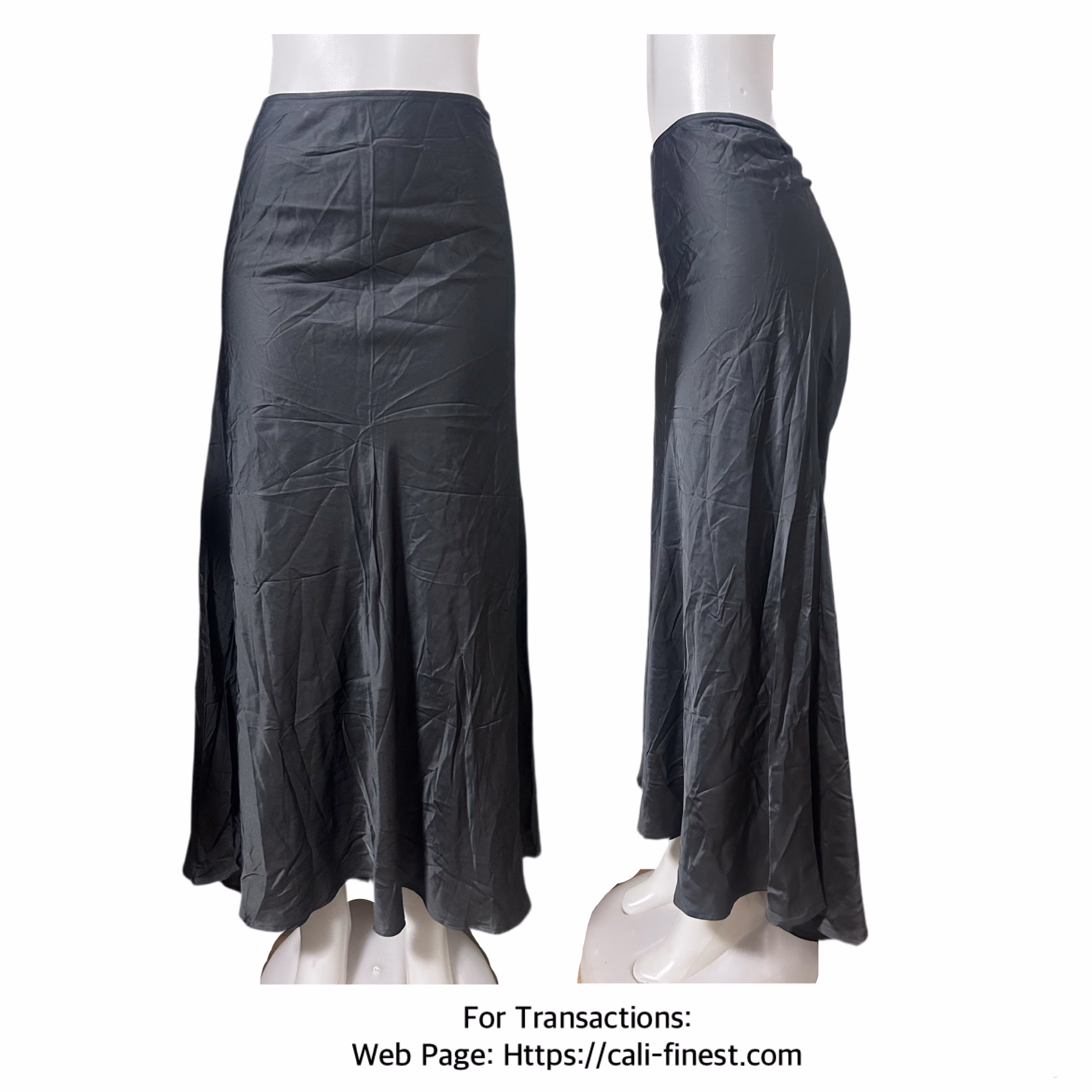 Wild Fable Gray High-Rise Maxi Skirt Sze Large 