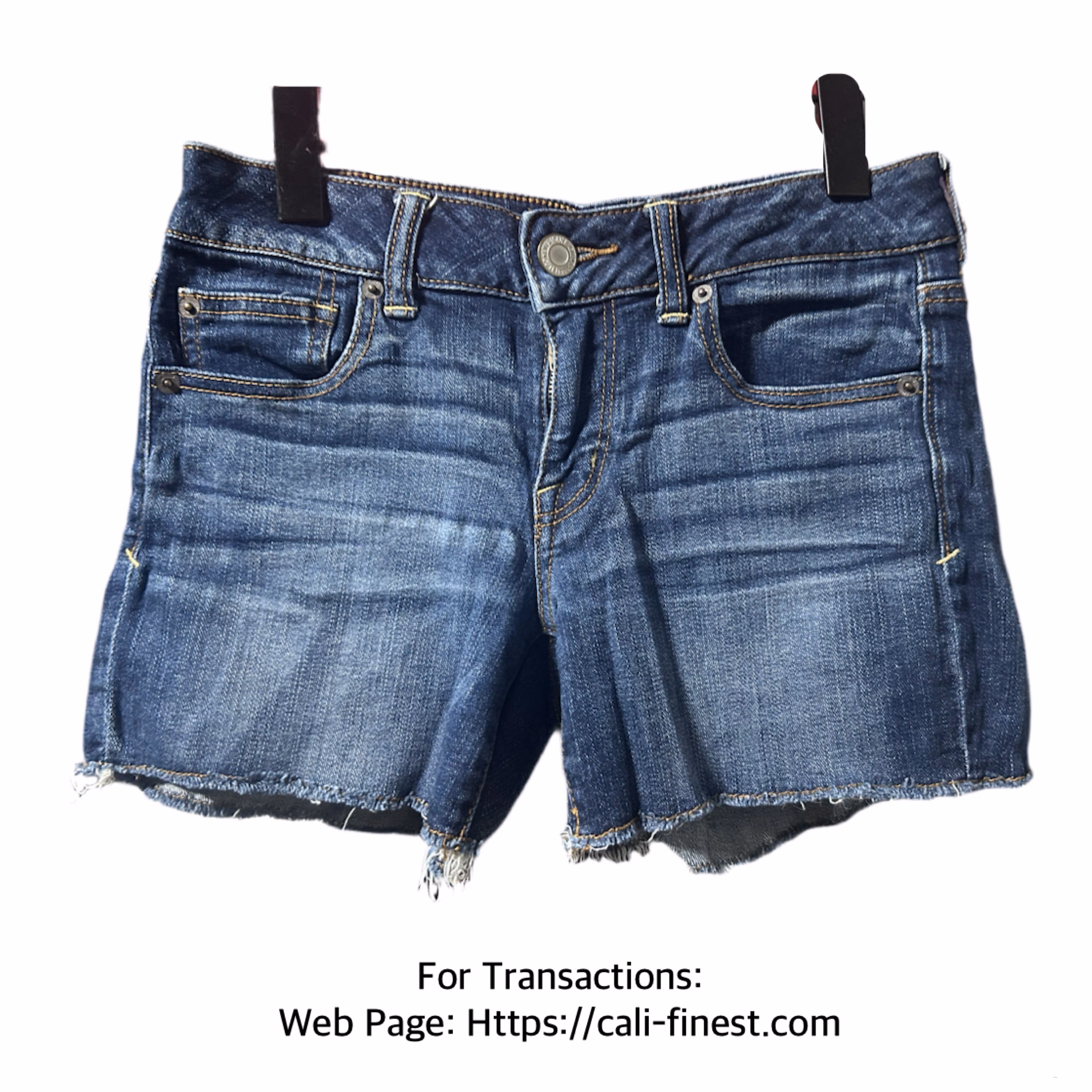 American Eagle Outfitters Women Size 4 cropped blue denim Shorts 