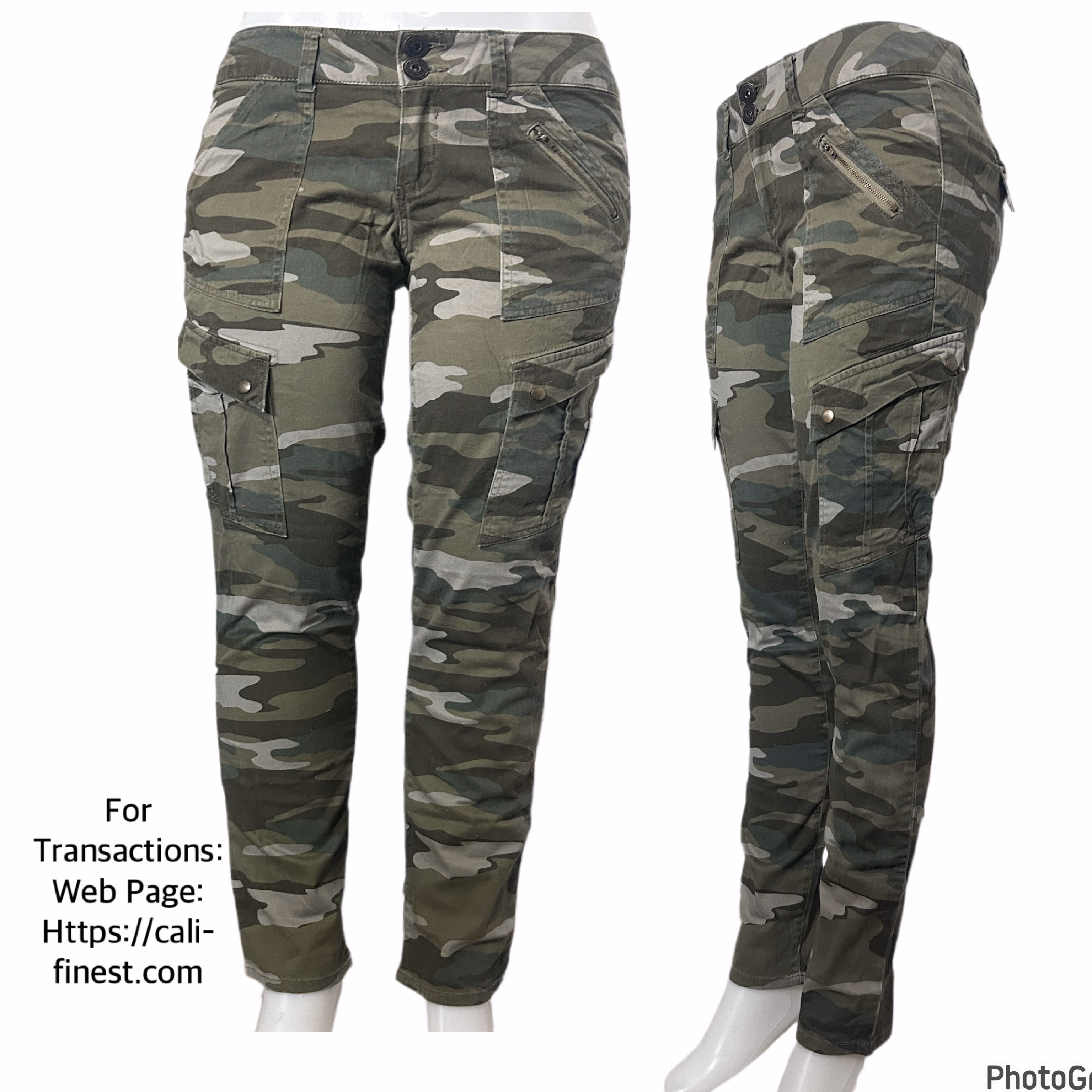 Rewind Camouflage Cargo Pants For Women Size 7  B#00151