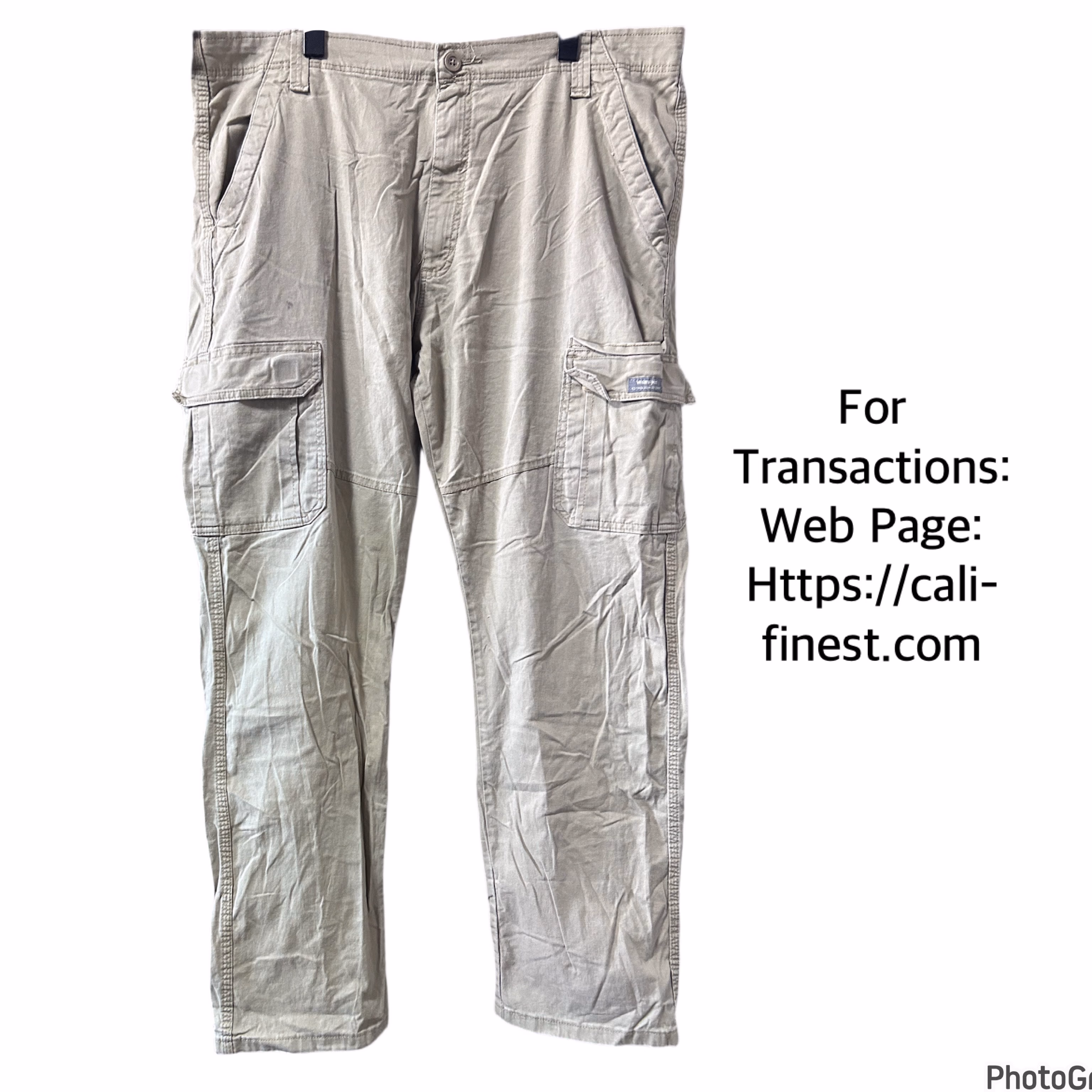 Wrangler Relaxed Fit Cargo Pants Men’s Sz 38x32  B#00152