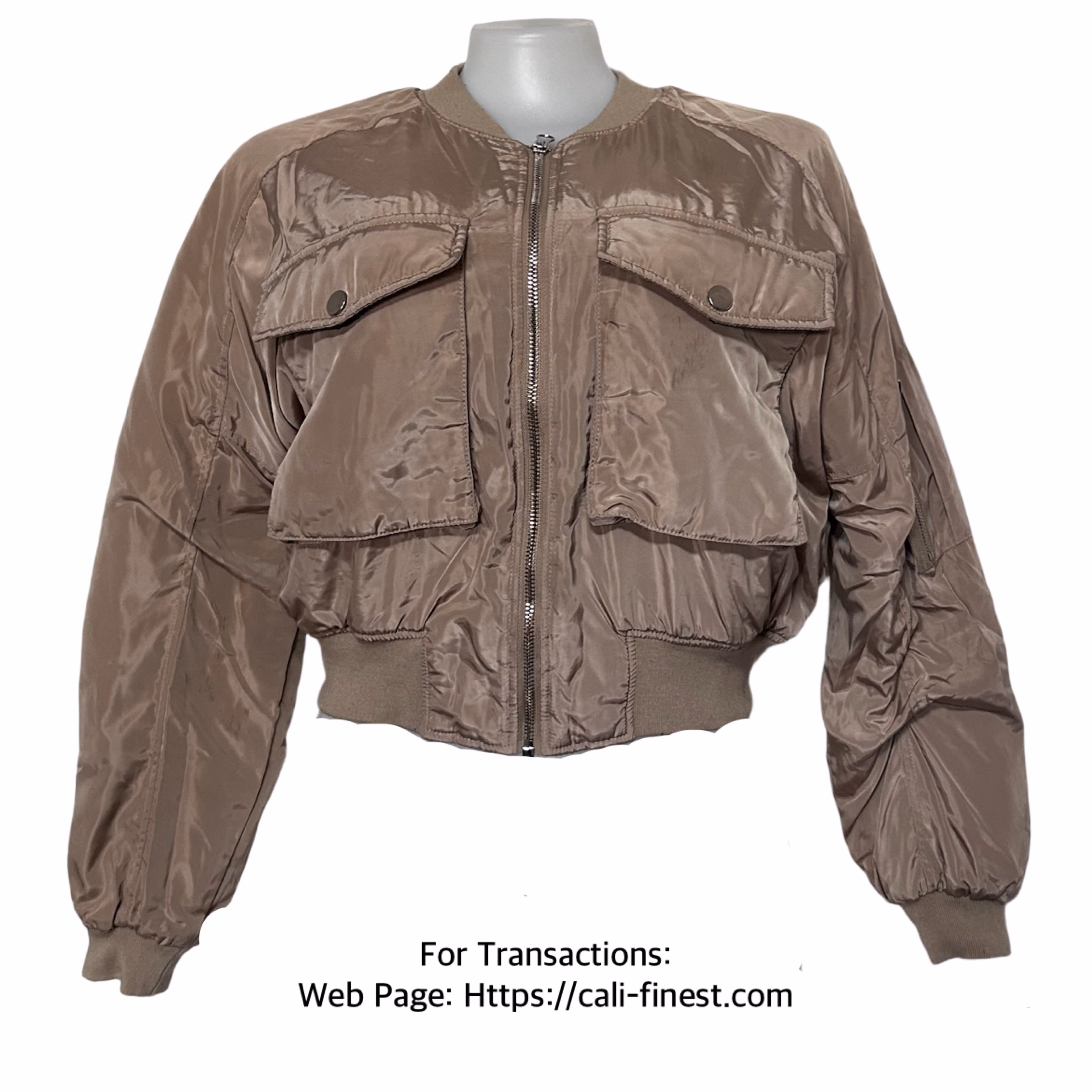 Bomber Khaki Jacket for Womens Size 6