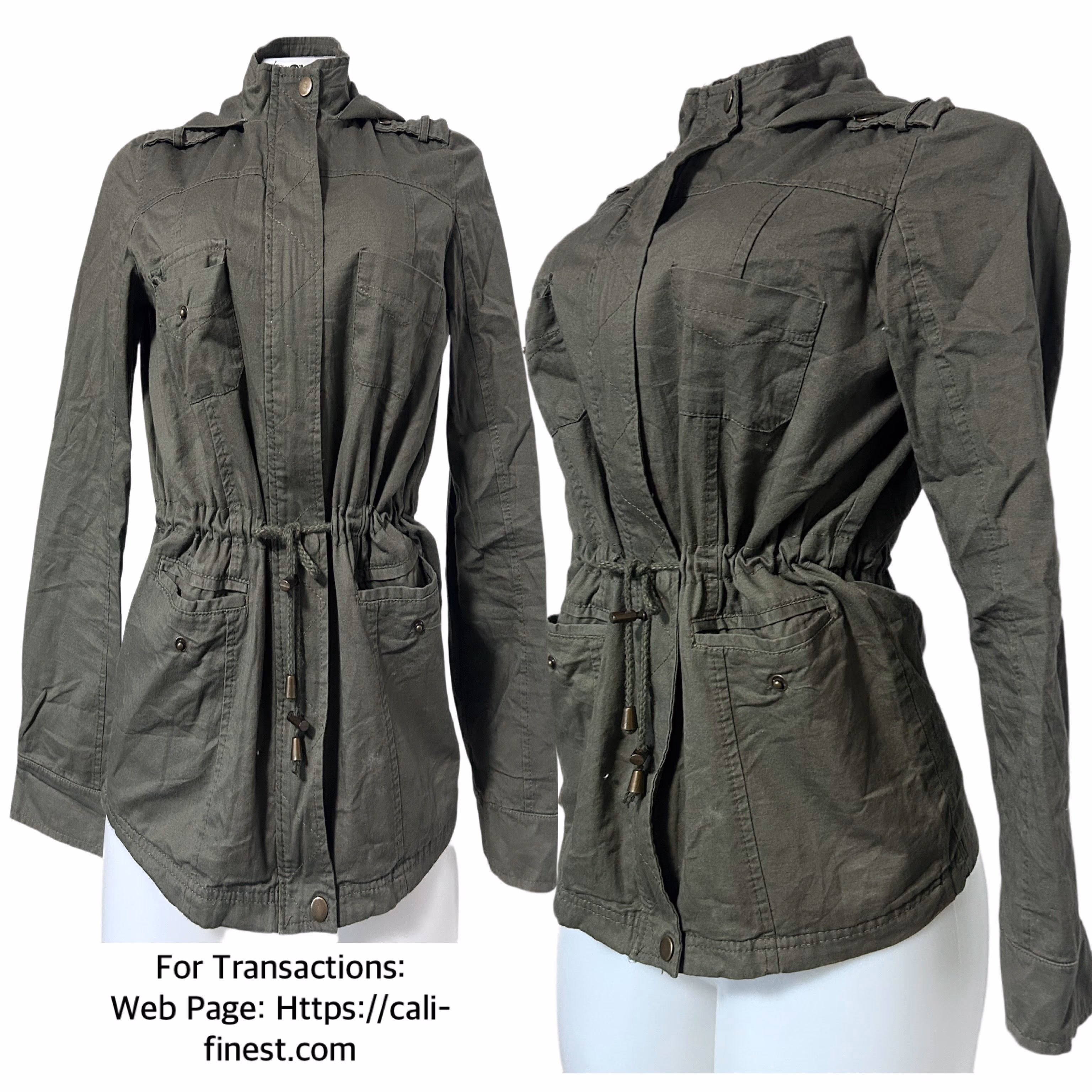 New Look Olive Green Jacket - Size S For Women   J#0096