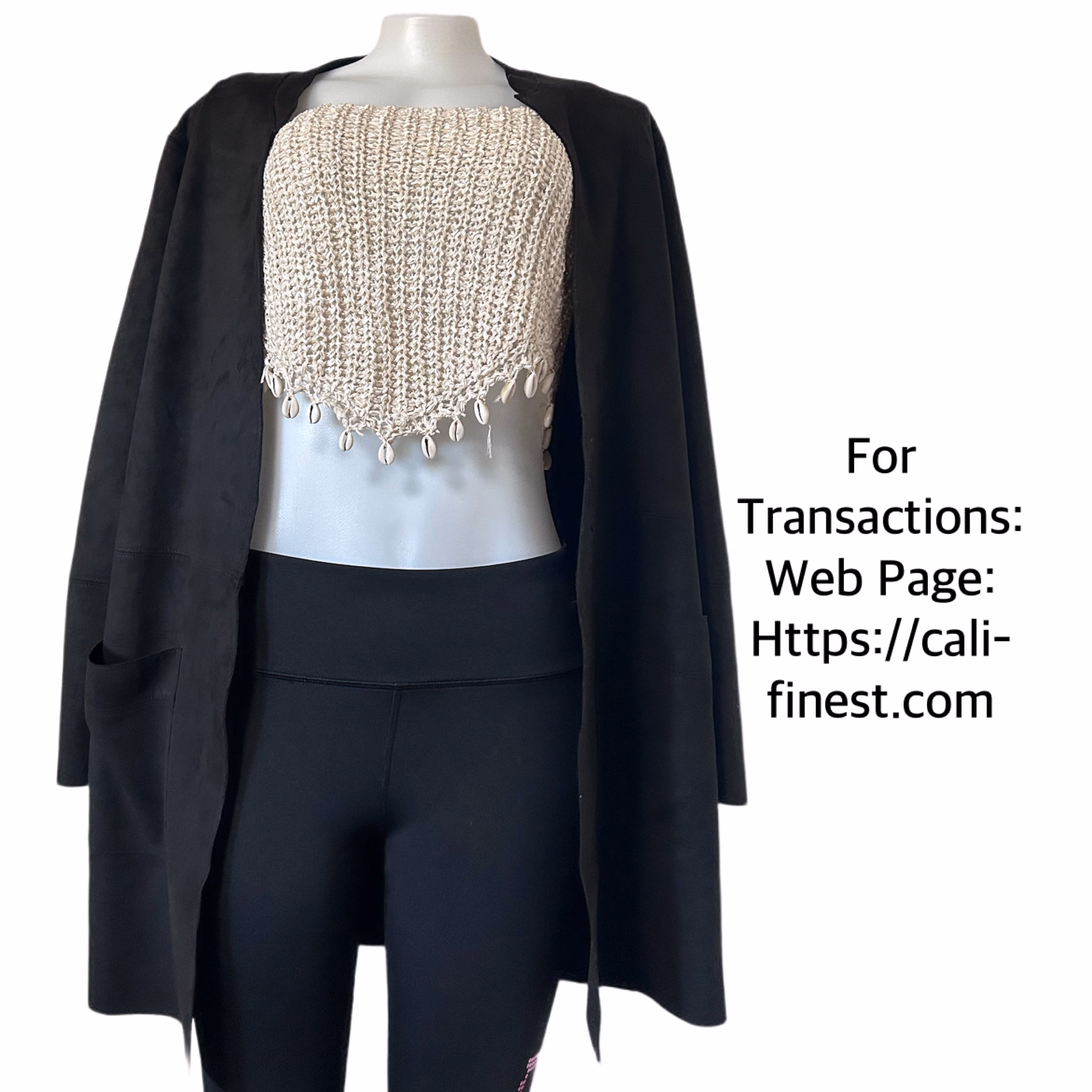 H&M Black  velvet Cardigan For Men and Women   J#0099