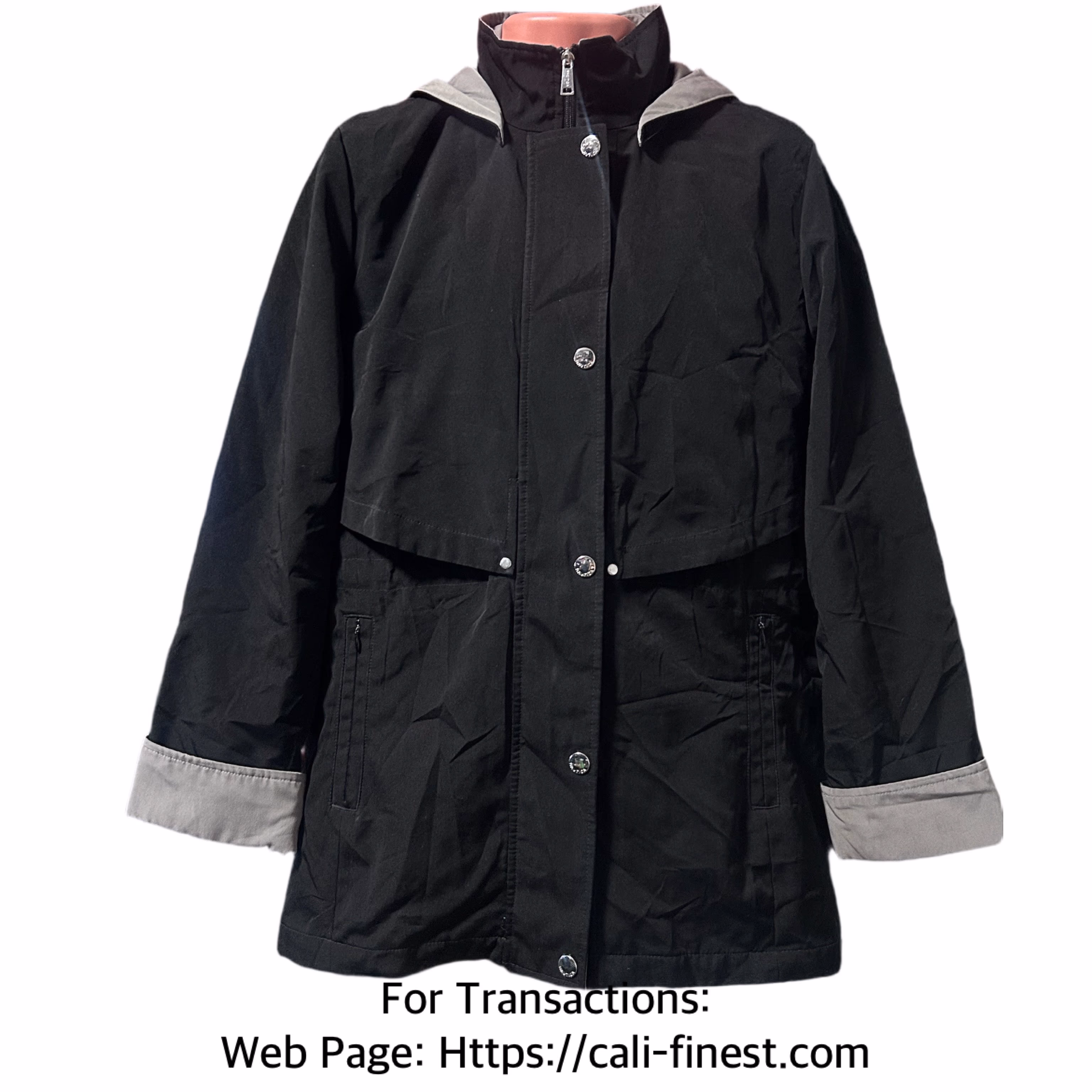 Nautica Black Jacket with detachable Hoodie  J#0090