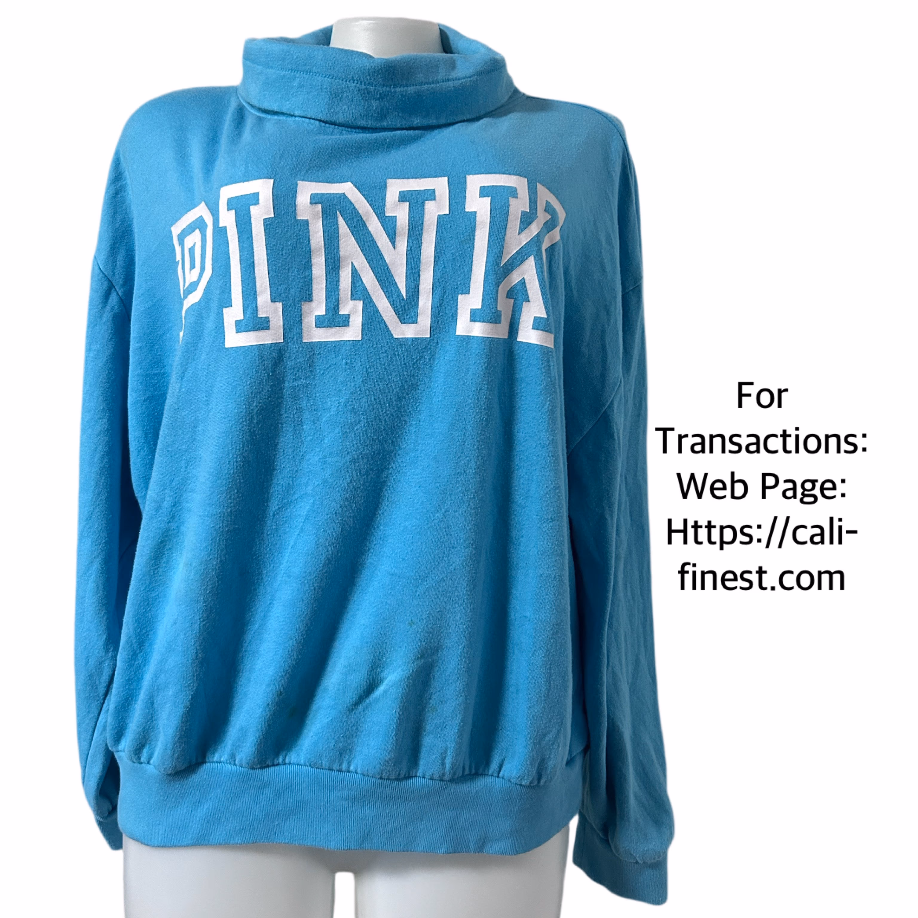 Pink Victoria’s Secret Turtleneck Sweatshirt Jacket   J#0093