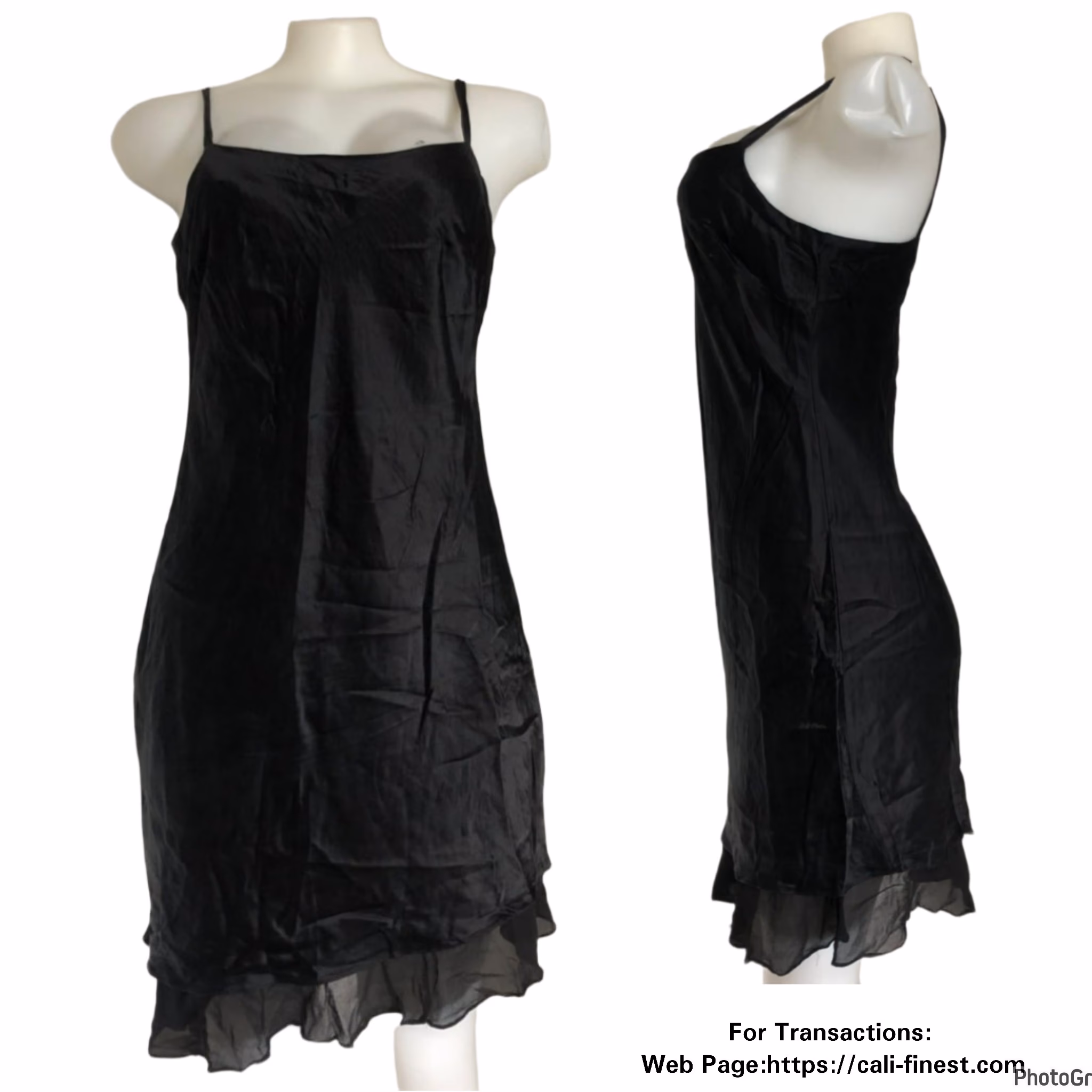 Black Silk Dress Size 8P