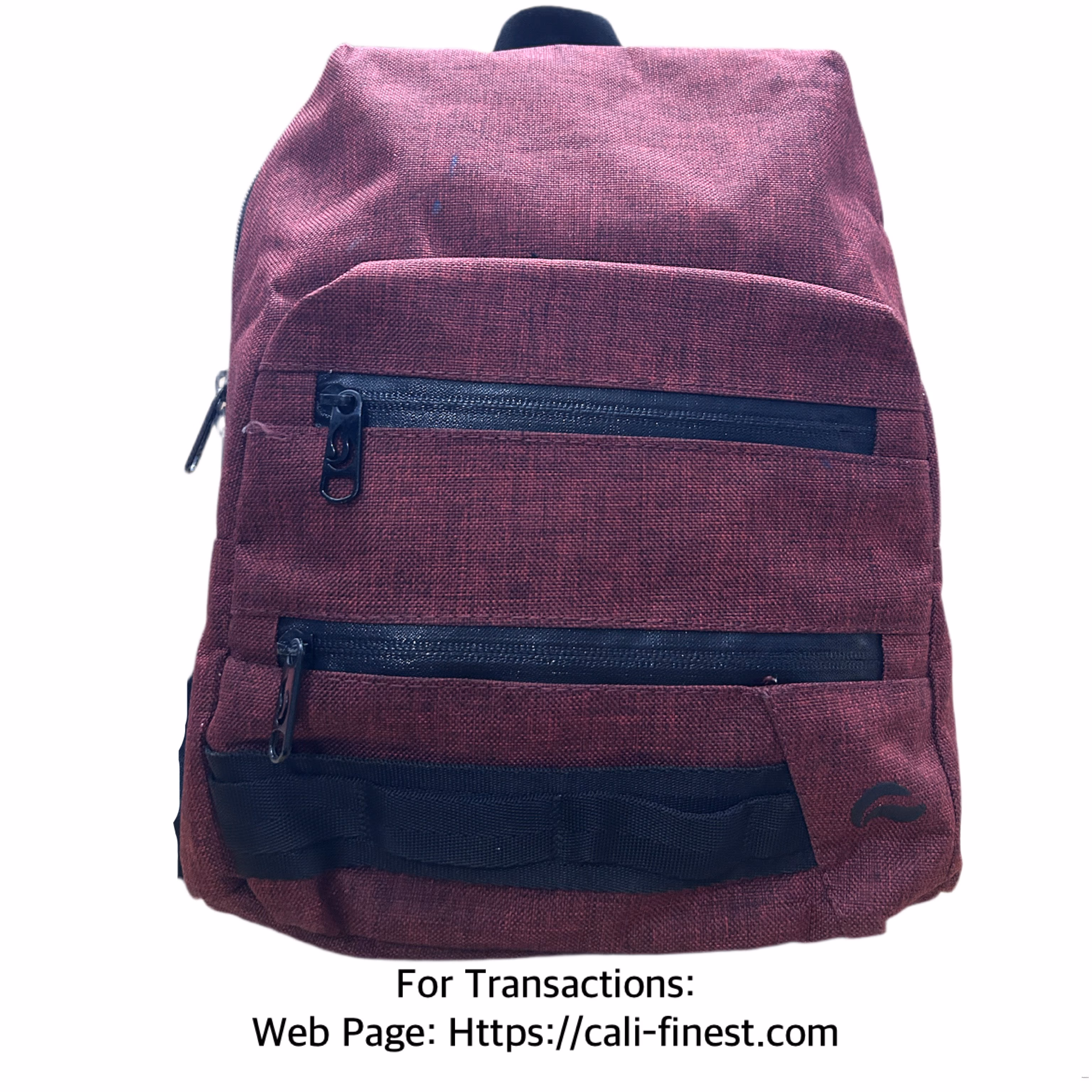 Skunk Mini Backpack- Smell Proof - Burgundy Bag  BA#00126 