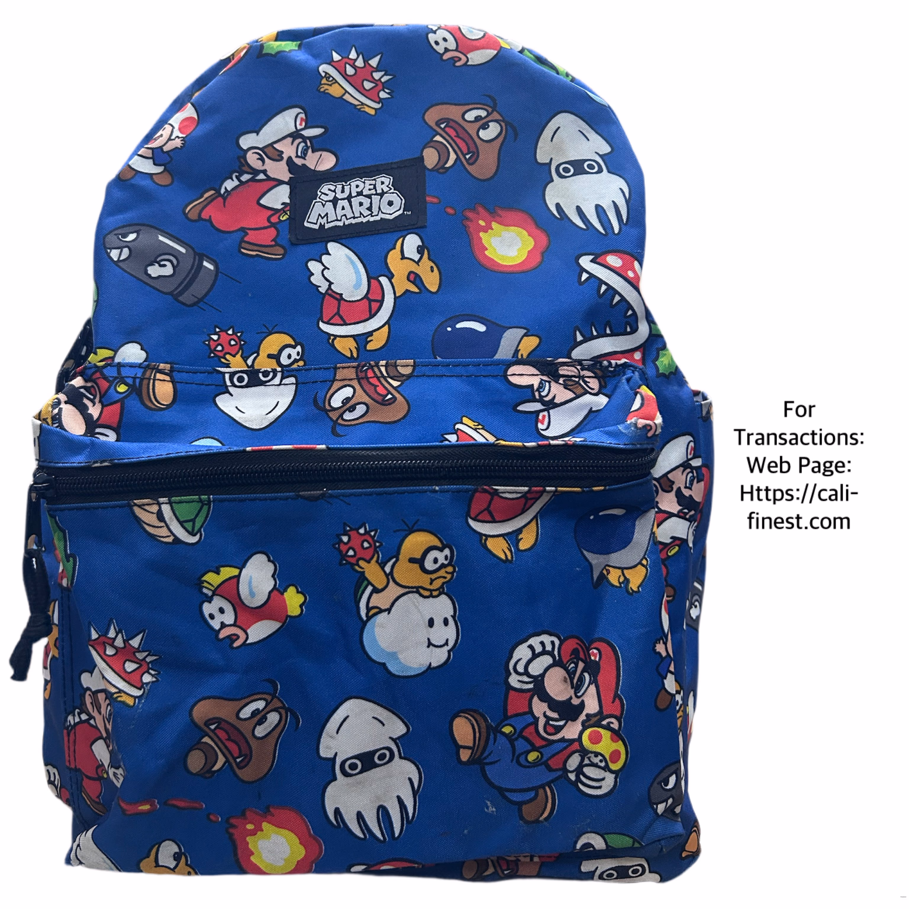 Super Mario Bros Kids Backpack  Book Bag All Over Print Nintendo  BA#00128