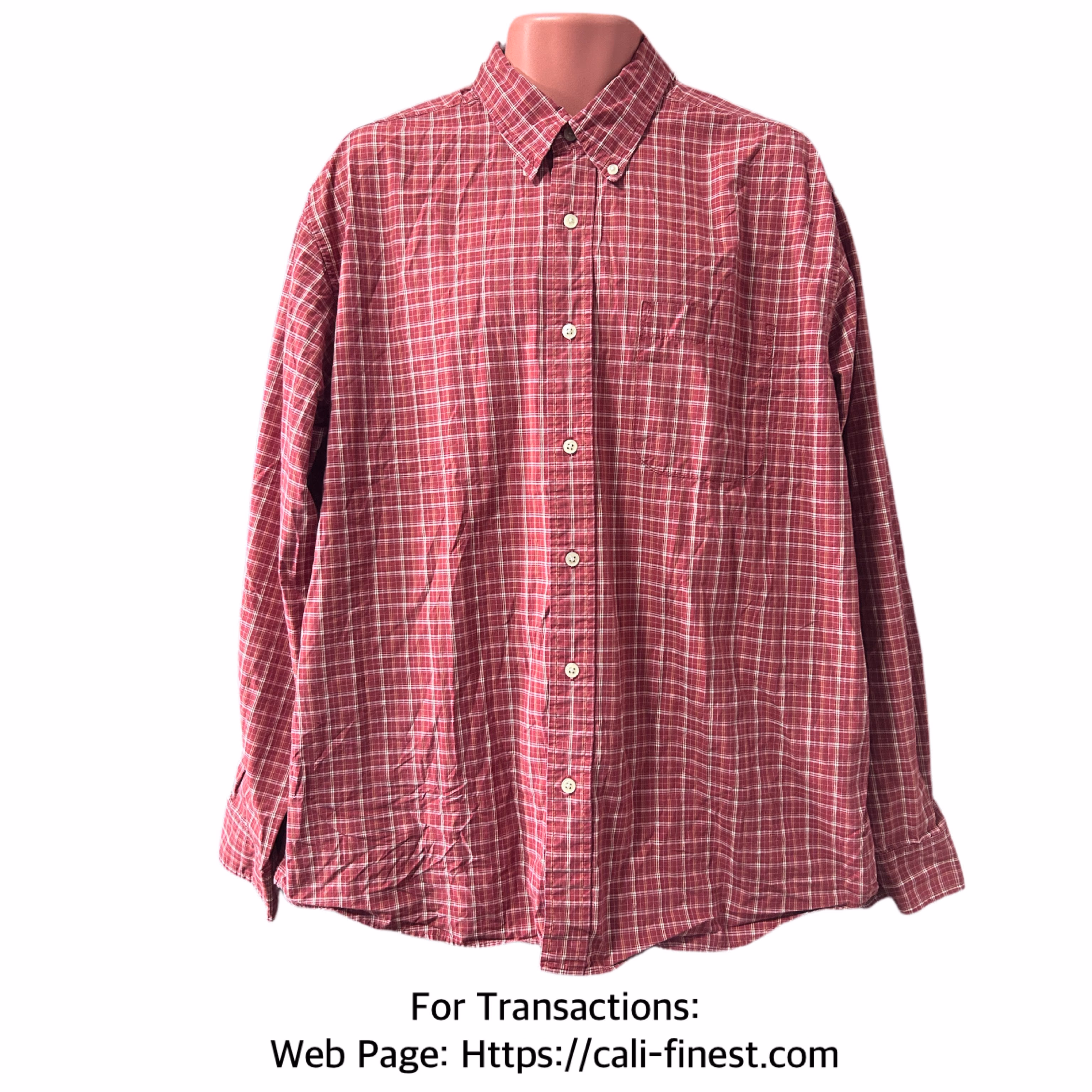 Eddie Bauer Shirt Men’s Size L Plaid Button Down Wrinkle Free long sleeve 