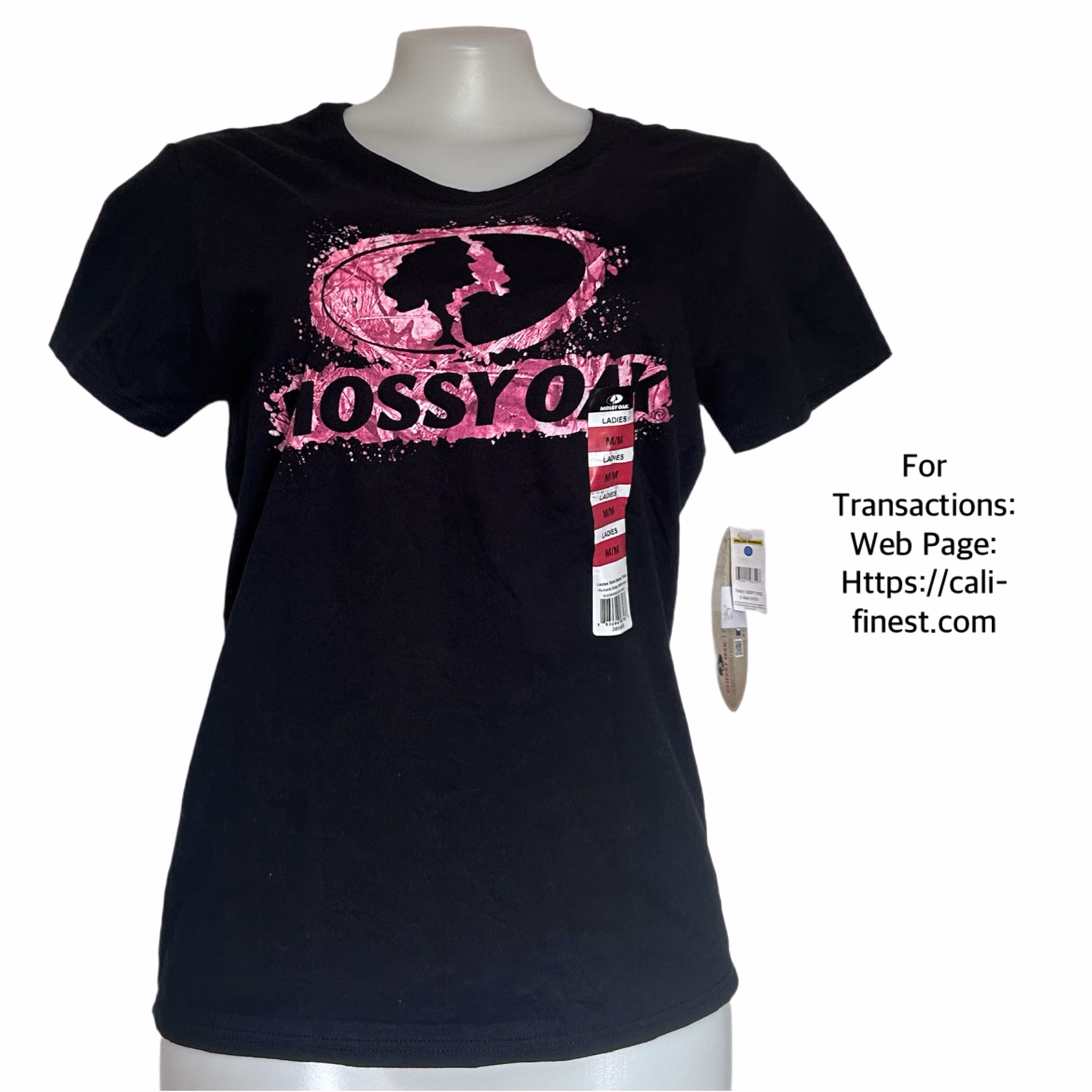 Mossy Oak Ladies V-Neck T-Shirt size Medium