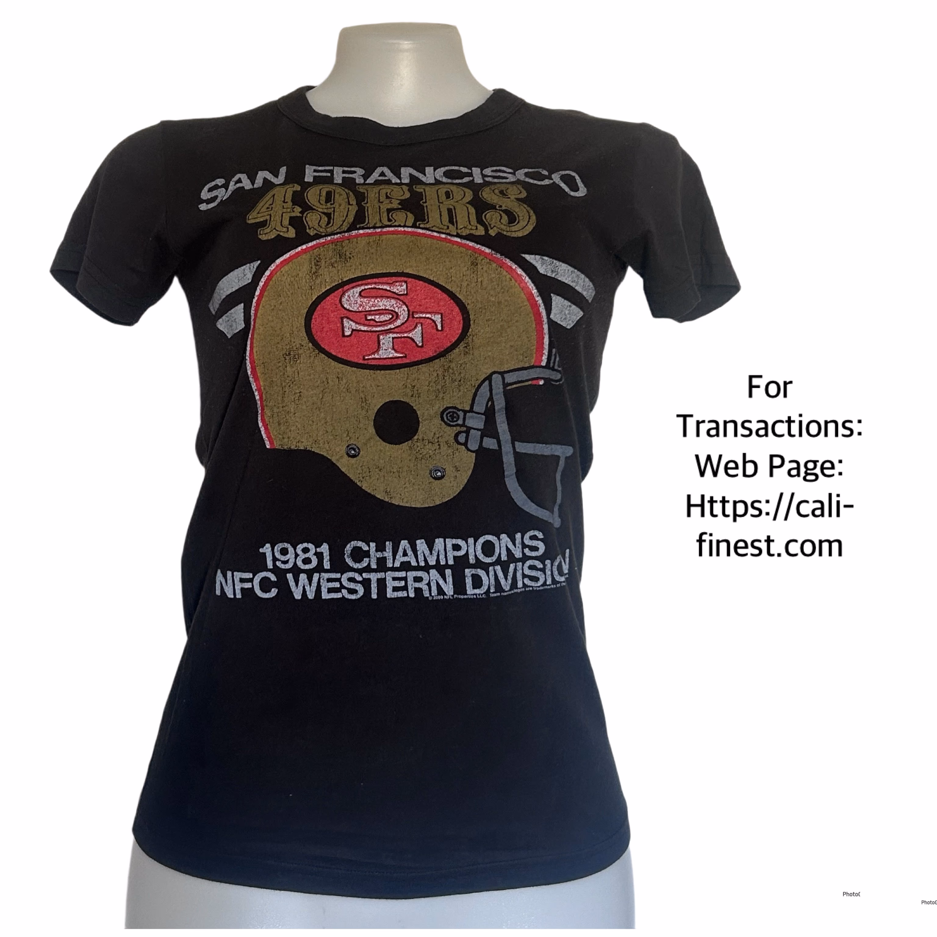 Junk Food San Francisco 49ers Black T-shirt for Womens