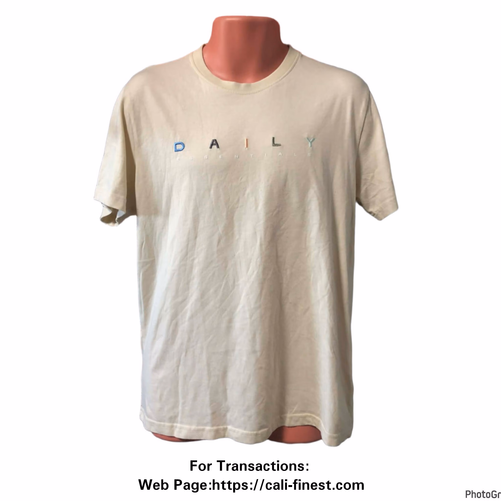 Cactus Man, Tan Beige Daily Essentials Short Sleeve T Shirt,  Small for Men