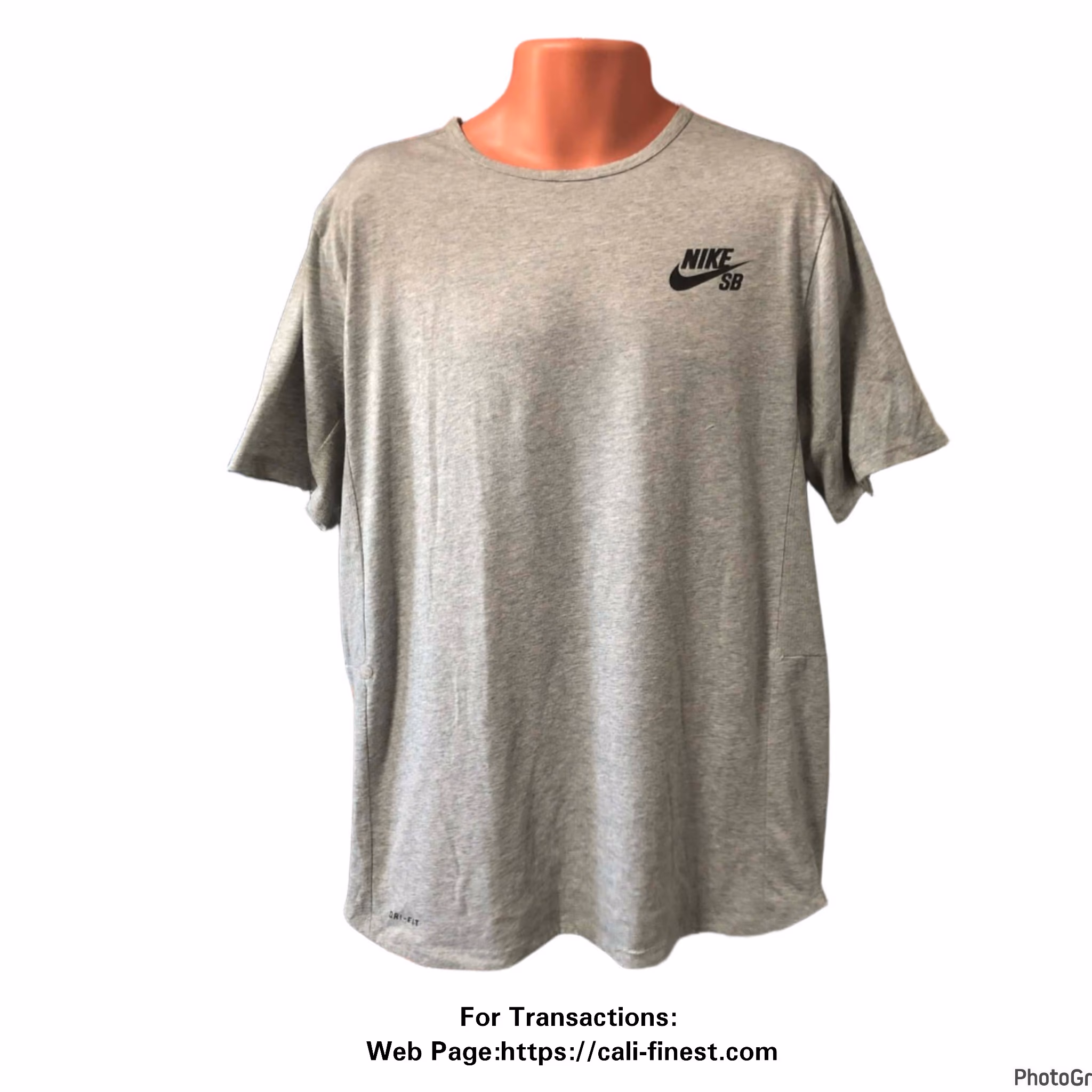 Nike SB Dry Skyline Skate T-Shirt in Dark Grey Heather Dri-fit 