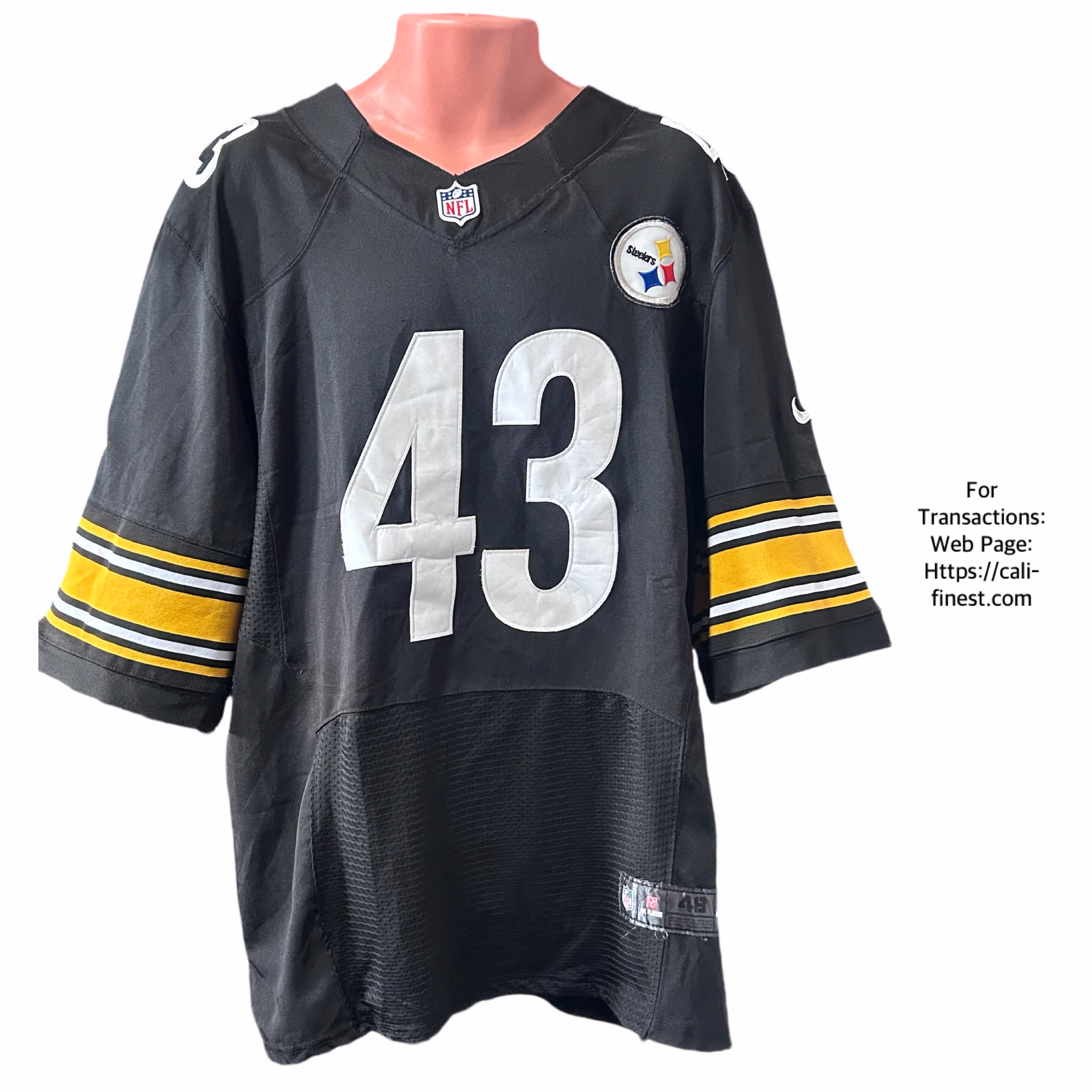Nike Pittsburgh Steelers Polamalu Jersey Size 48 for Mens