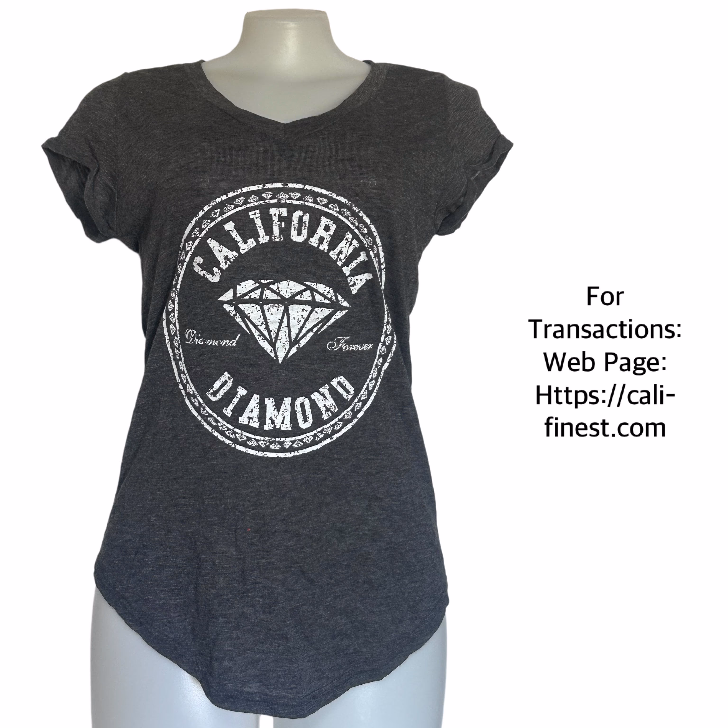 Reflex California Diamond Dark Gray T-shirt Medium
