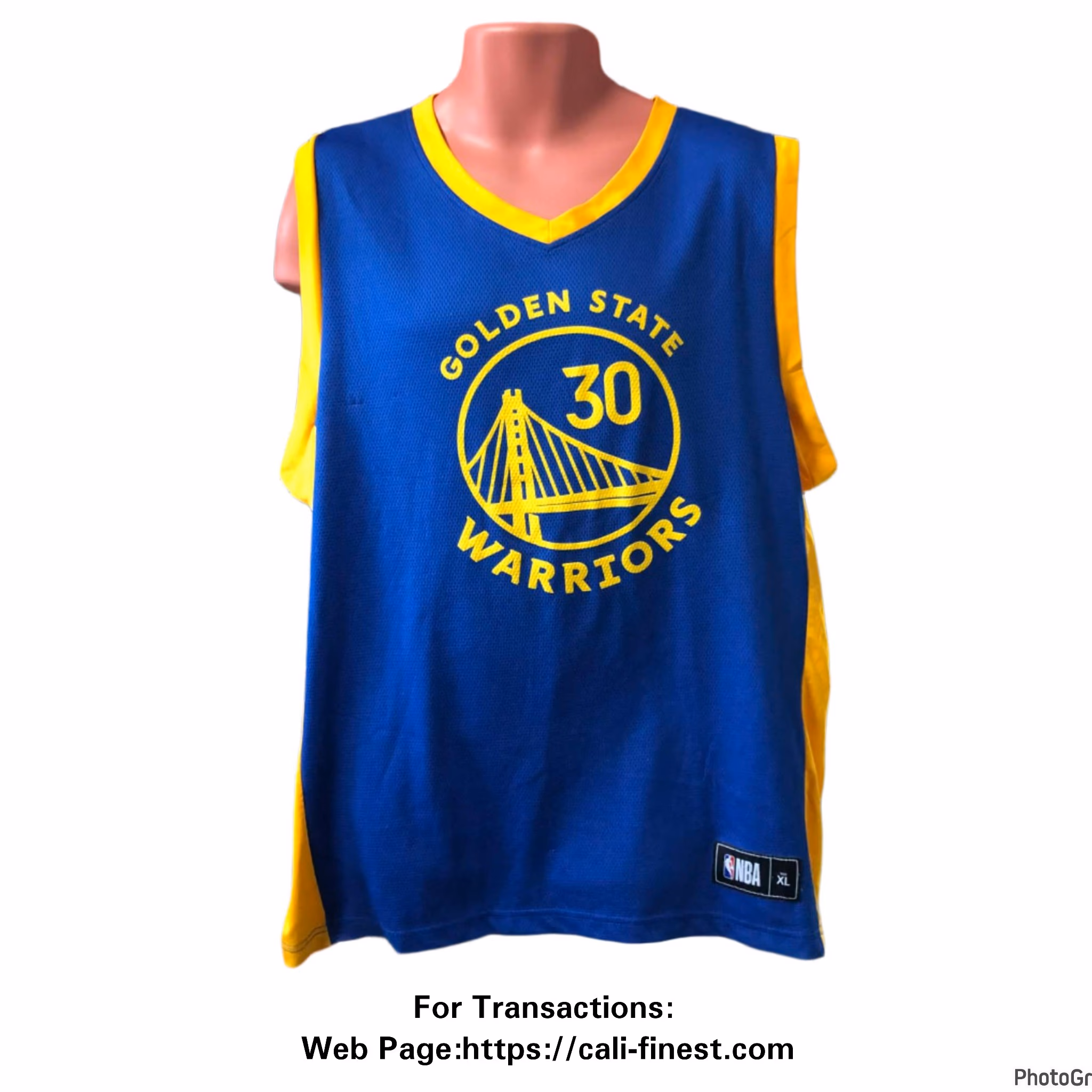 Men's Stephen Curry Golden State Warriors NBA Youth Jersey XL 
