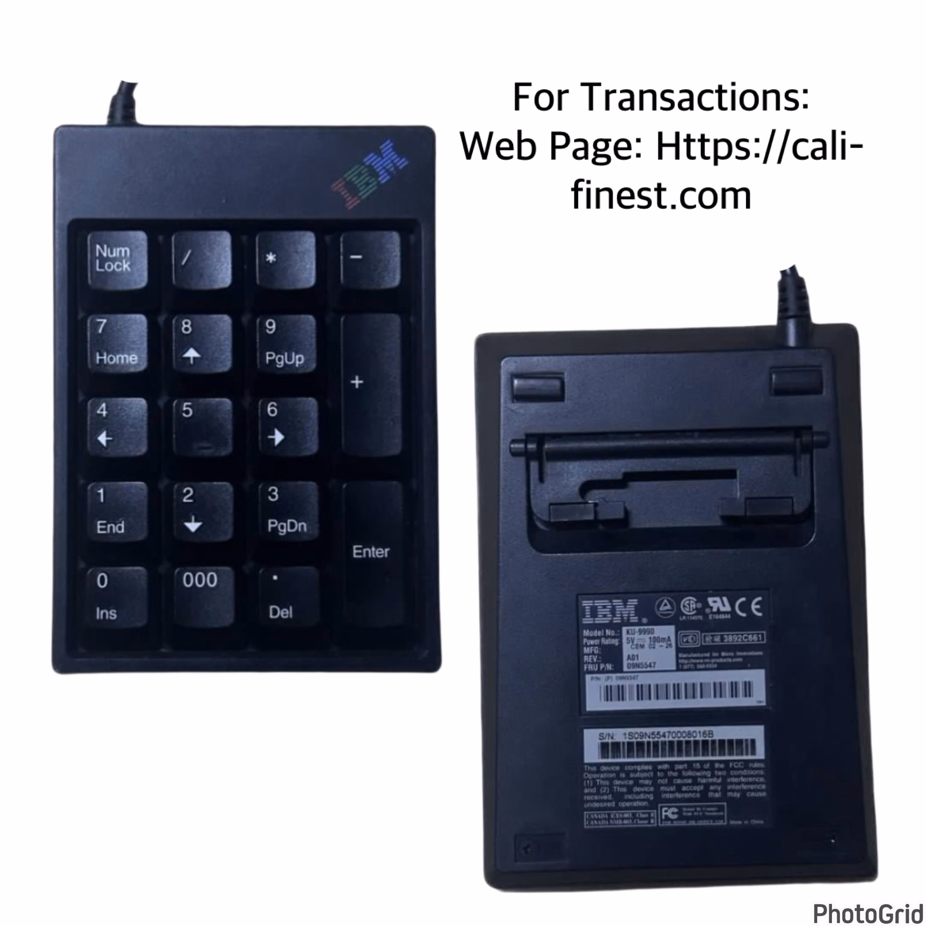 IBM KU-9990 Numeric Keyboard   EL#543