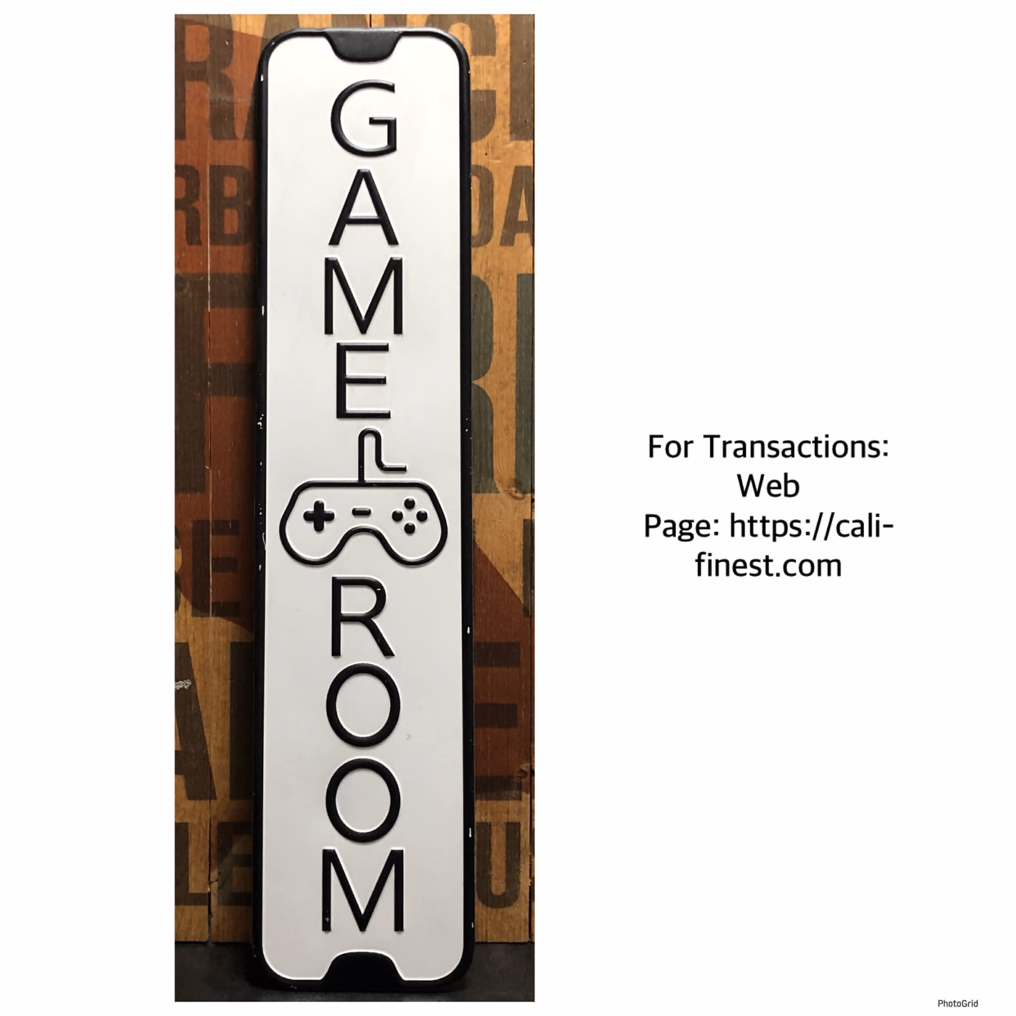 Game Room Metal Sign. Hang up in your man cave