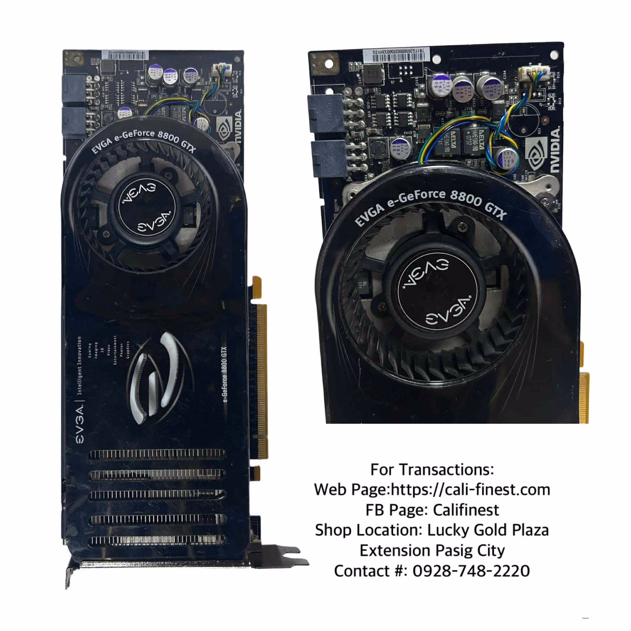 EVGA e-GeForce 8800 GTX Model P355  EL#382