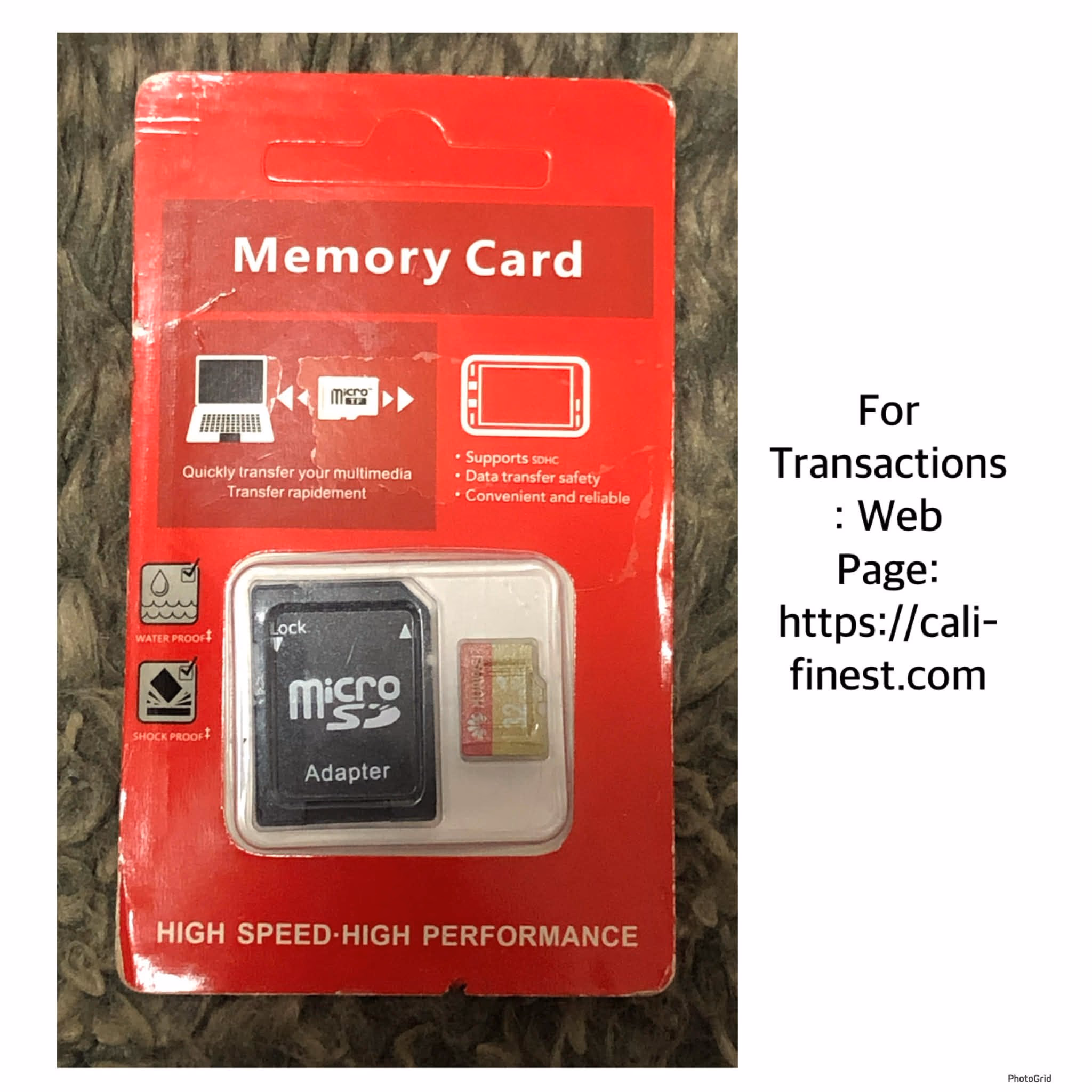 Memory Card Plug and Play For digital Cameras, Cellular phones, GPS, MP3 Player and PDAs  EL#615  