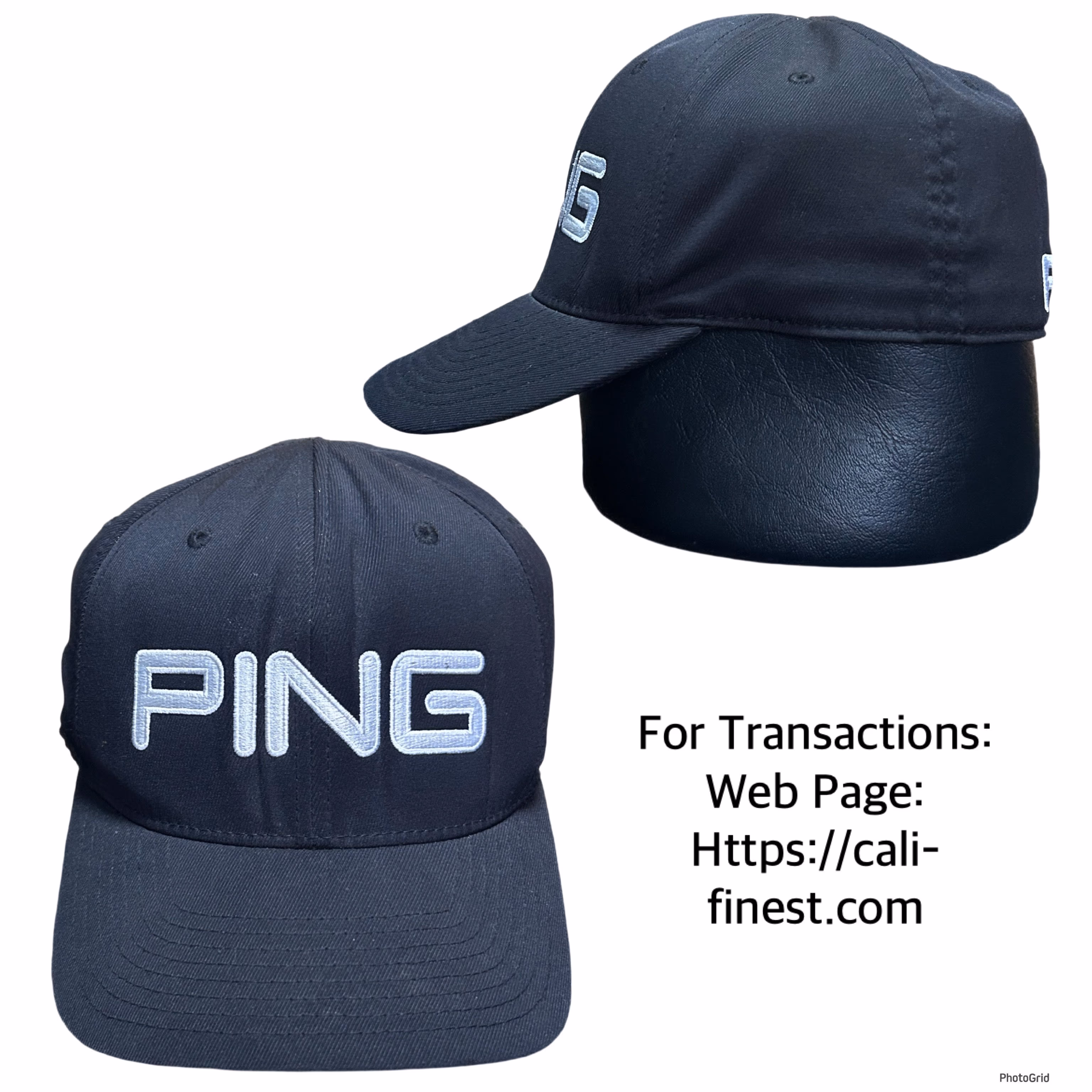 PING Black Flexfit Close Cap size L-XL