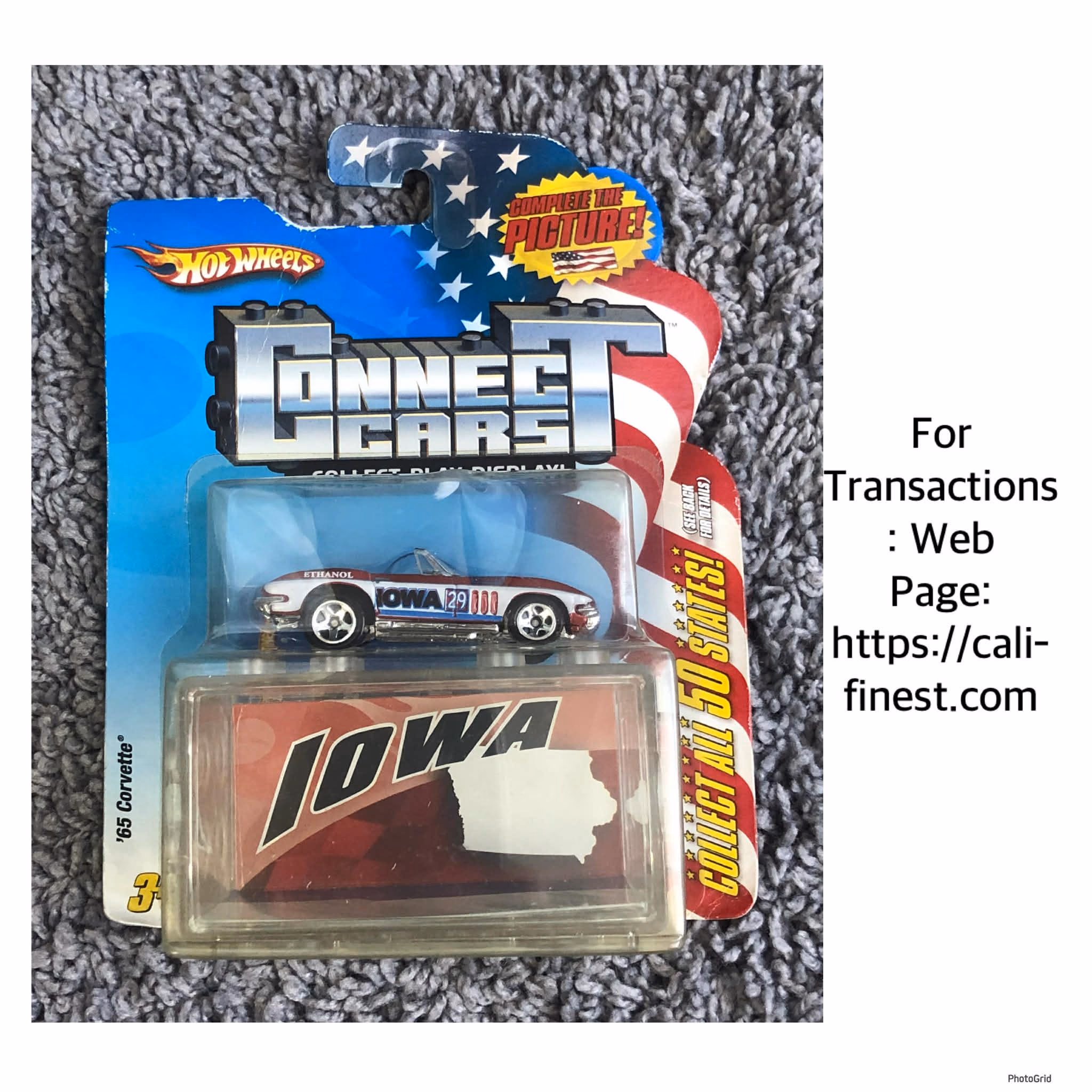 Hot Wheels Connect Cars ‘65 Corvette Iowa  CO#0092  