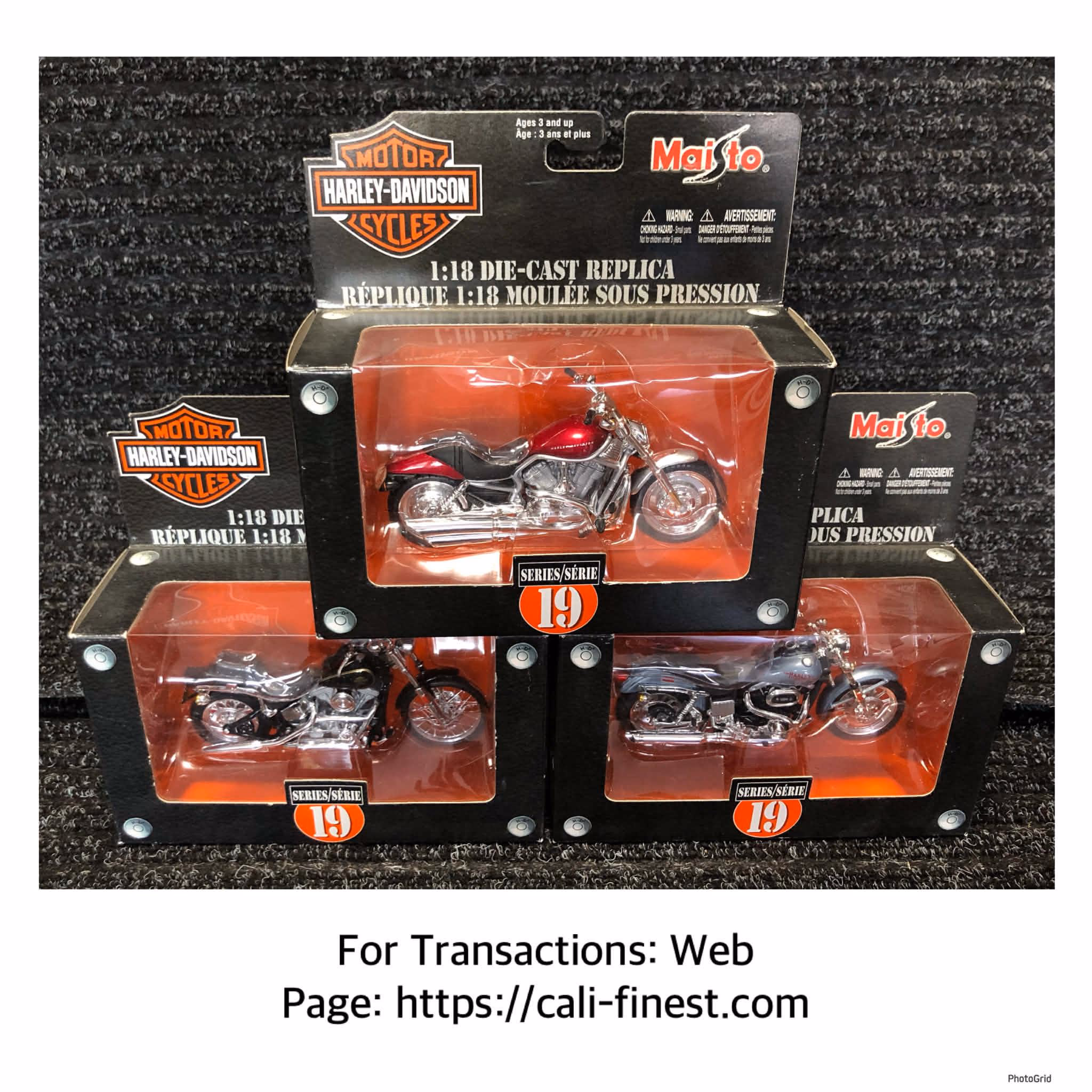 Harley-Davidson Motorcycle Maisto 1:18 Die-Cast Replica Series 19  CO#0094  