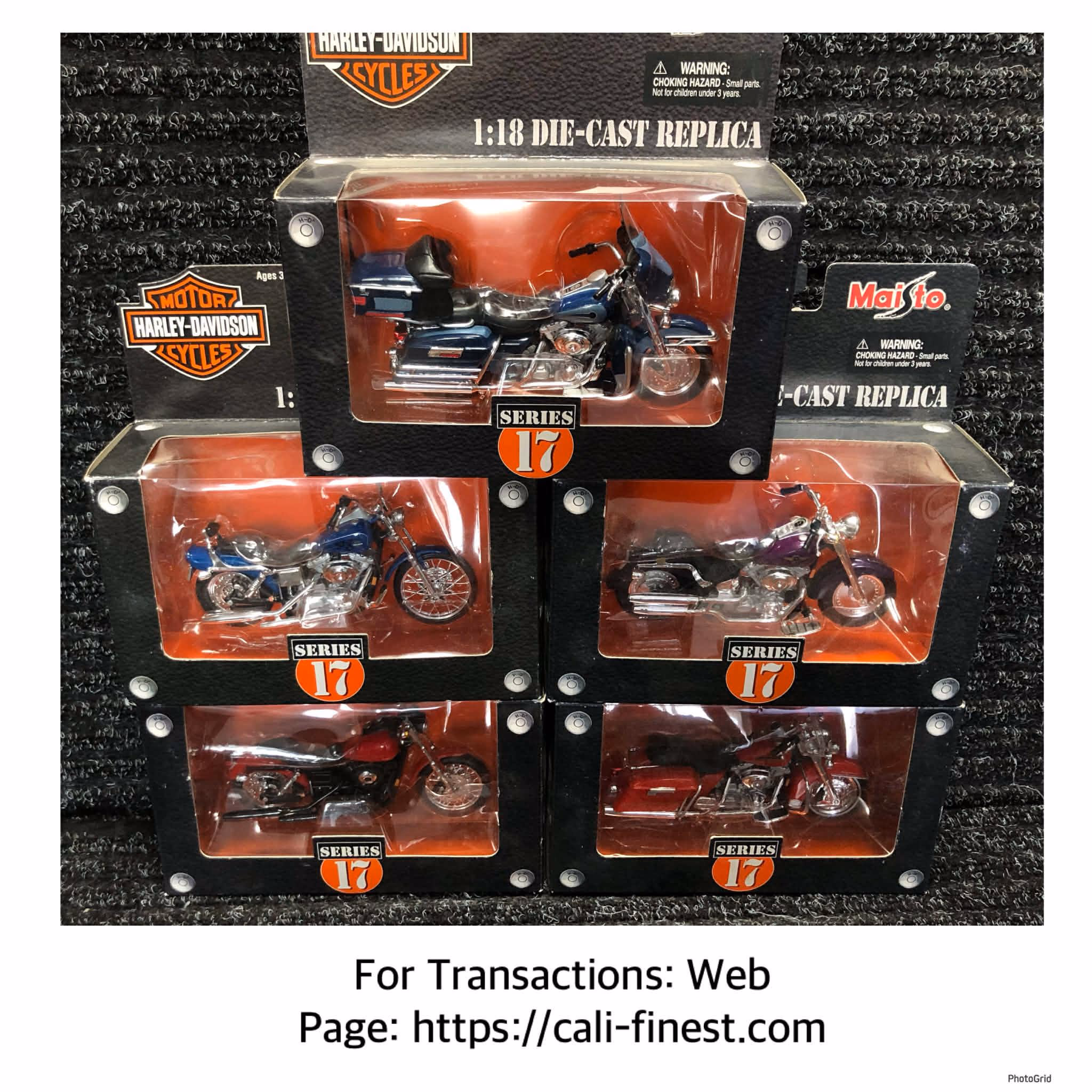 Harley-Davidson  Motorcycle Maisto 1:18 Die-Cast Replica Series 17  CO#0096  