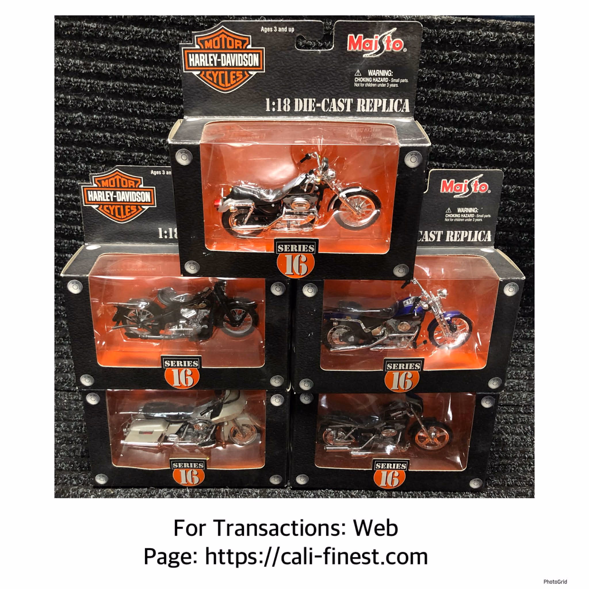 Harley-Davidson Motorcycle Maisto 1:18 Die-Cast Replica Series 16  CO#0098 