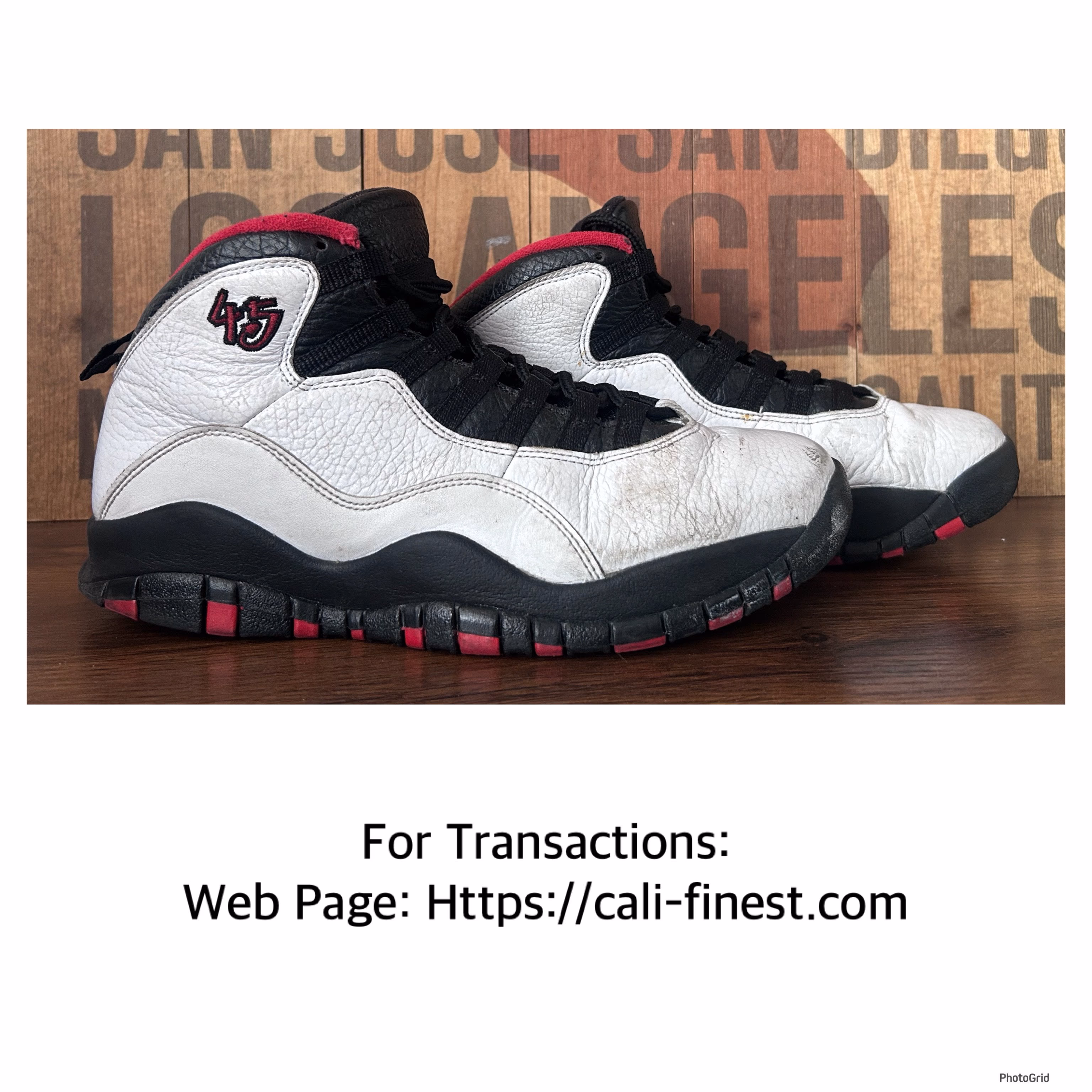 Air Jordan 10 Double Nickel White/Black Sneakers Shoes Sz 8   S#00303 