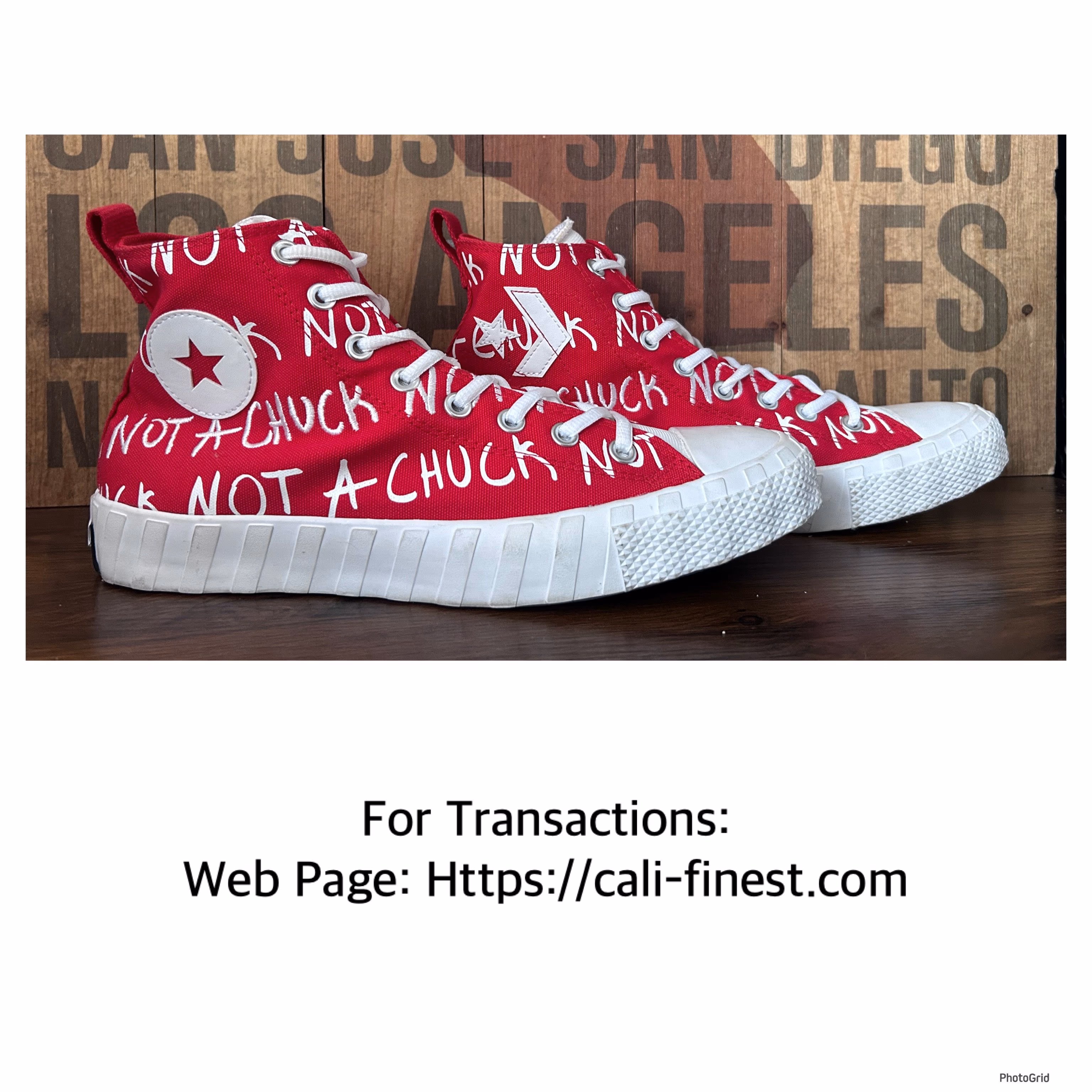 Converse Not A Chuck High Top UNT1TL3D Sneakers Red  S#00304 