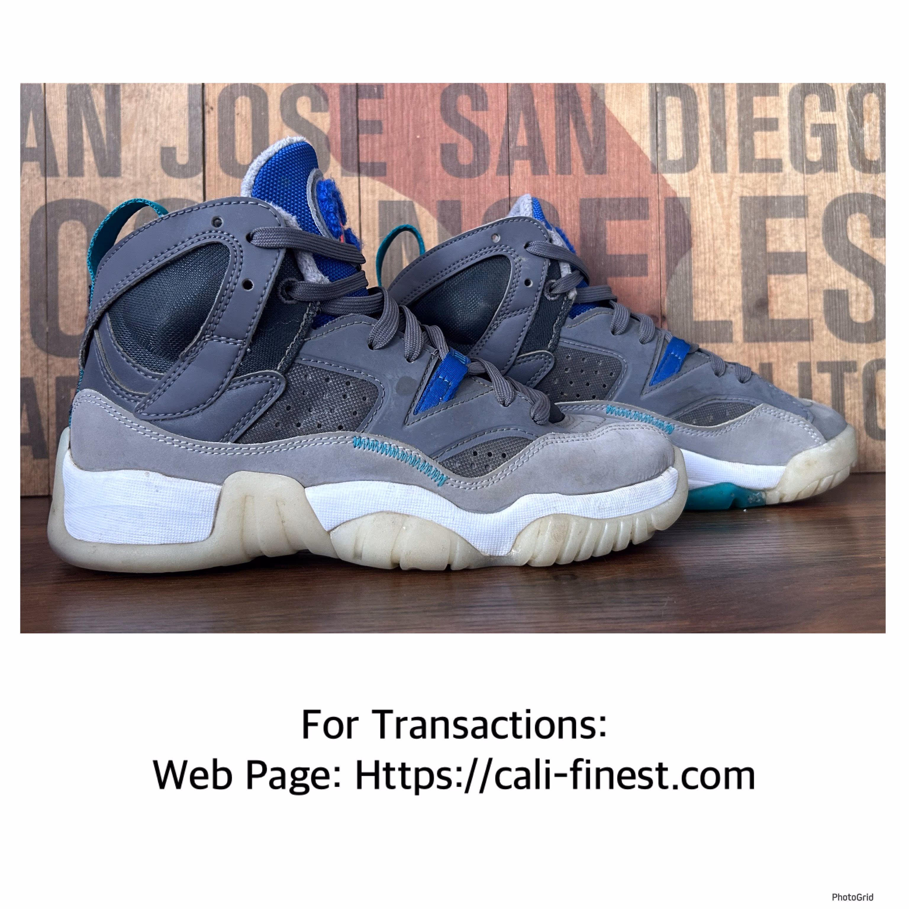 Air Jordan Jumpman Two Trey GS ‘Light Graphite Sport Royal ‘ Sneakers Shoes  S#00301  