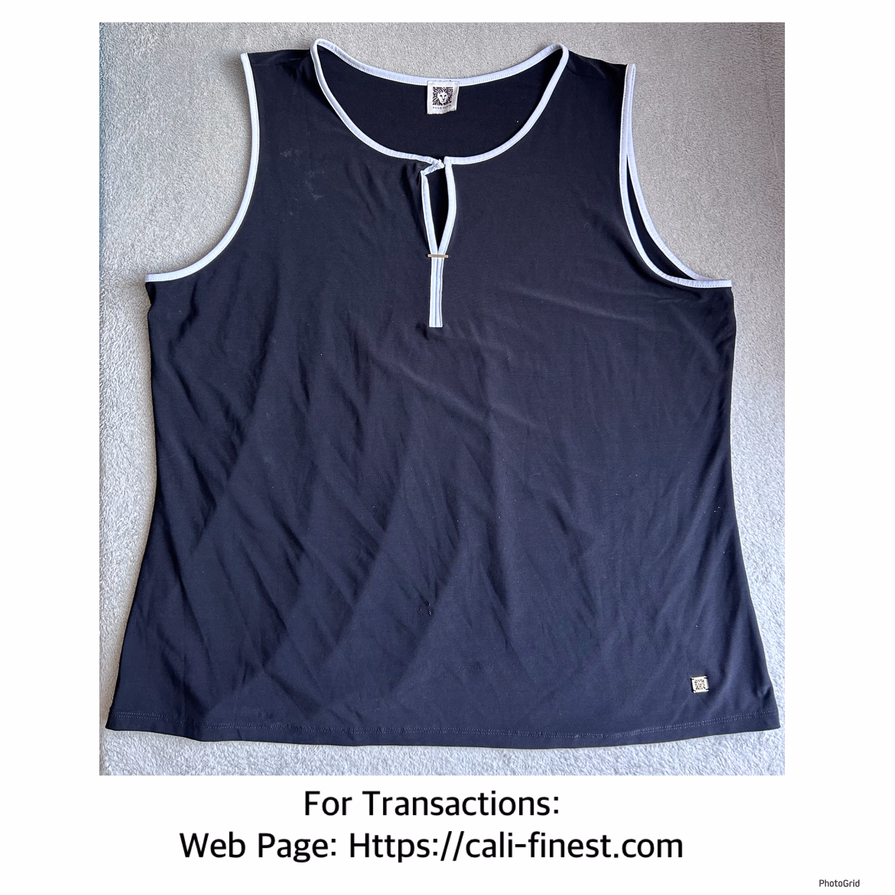 Anne Klein Women’s Black Sleeveless   T#00185