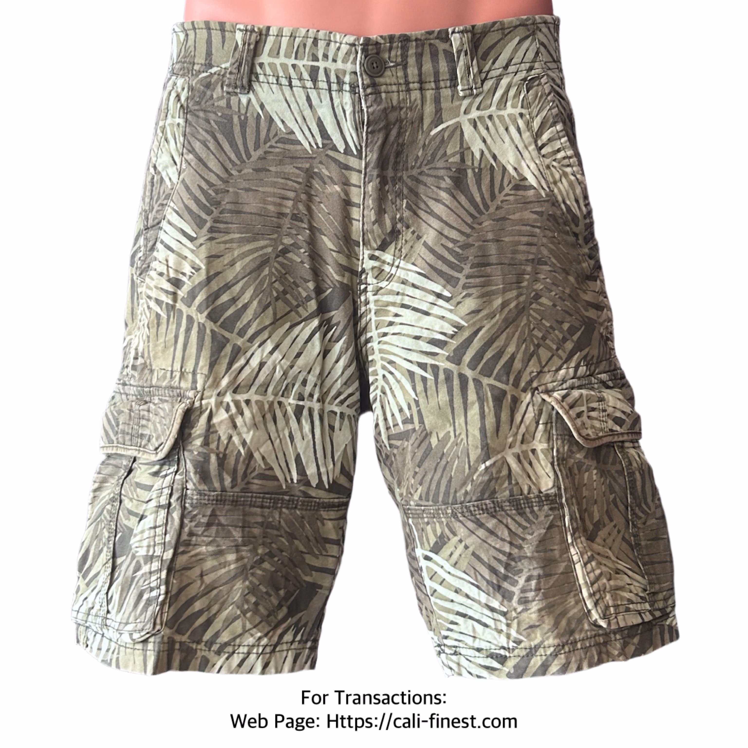 Goodfellow & Co. Palm Print Cargo Shorts Size 32