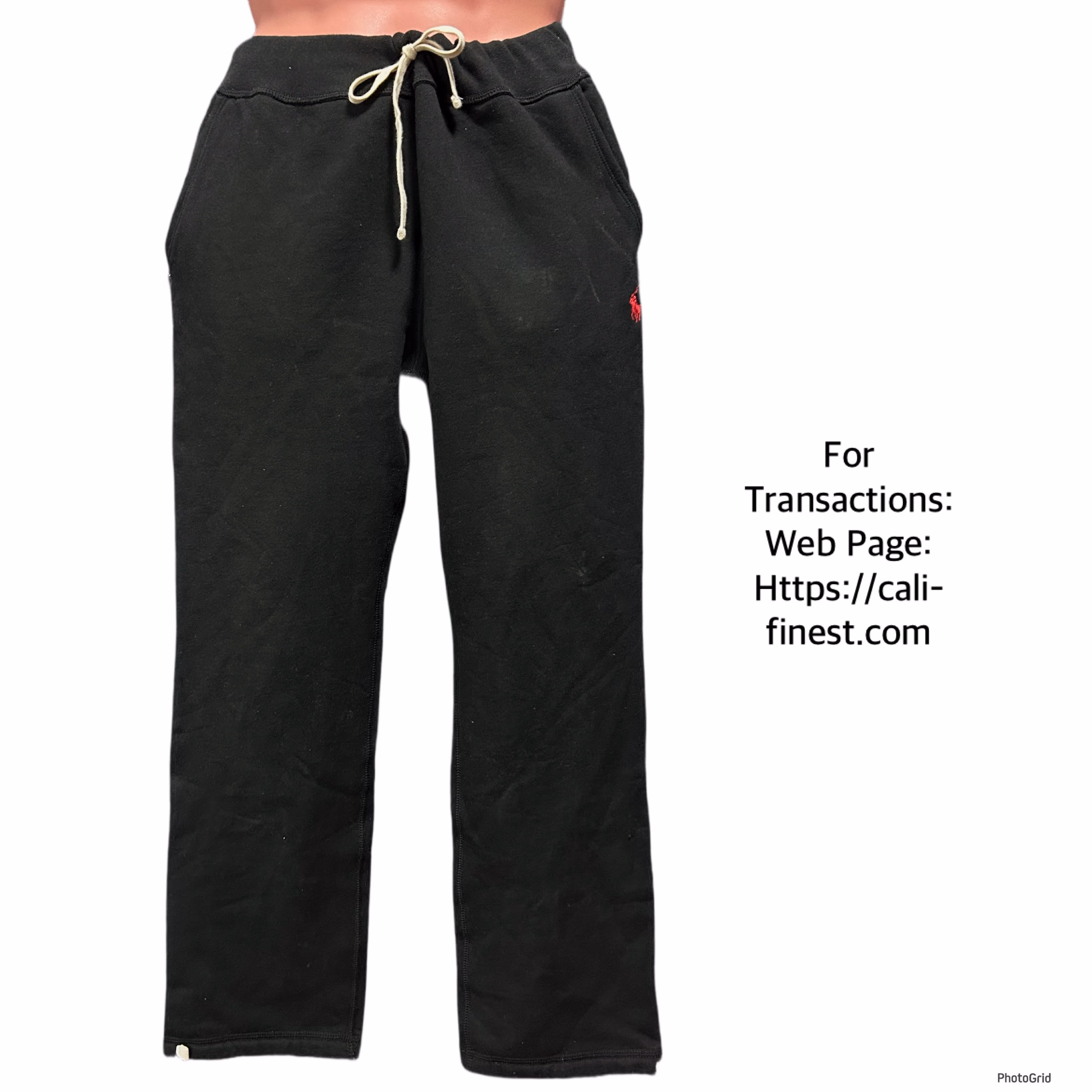 Polo Ralph Lauren Mens Black Drawstring Sweatpants Size Medium   B#00222