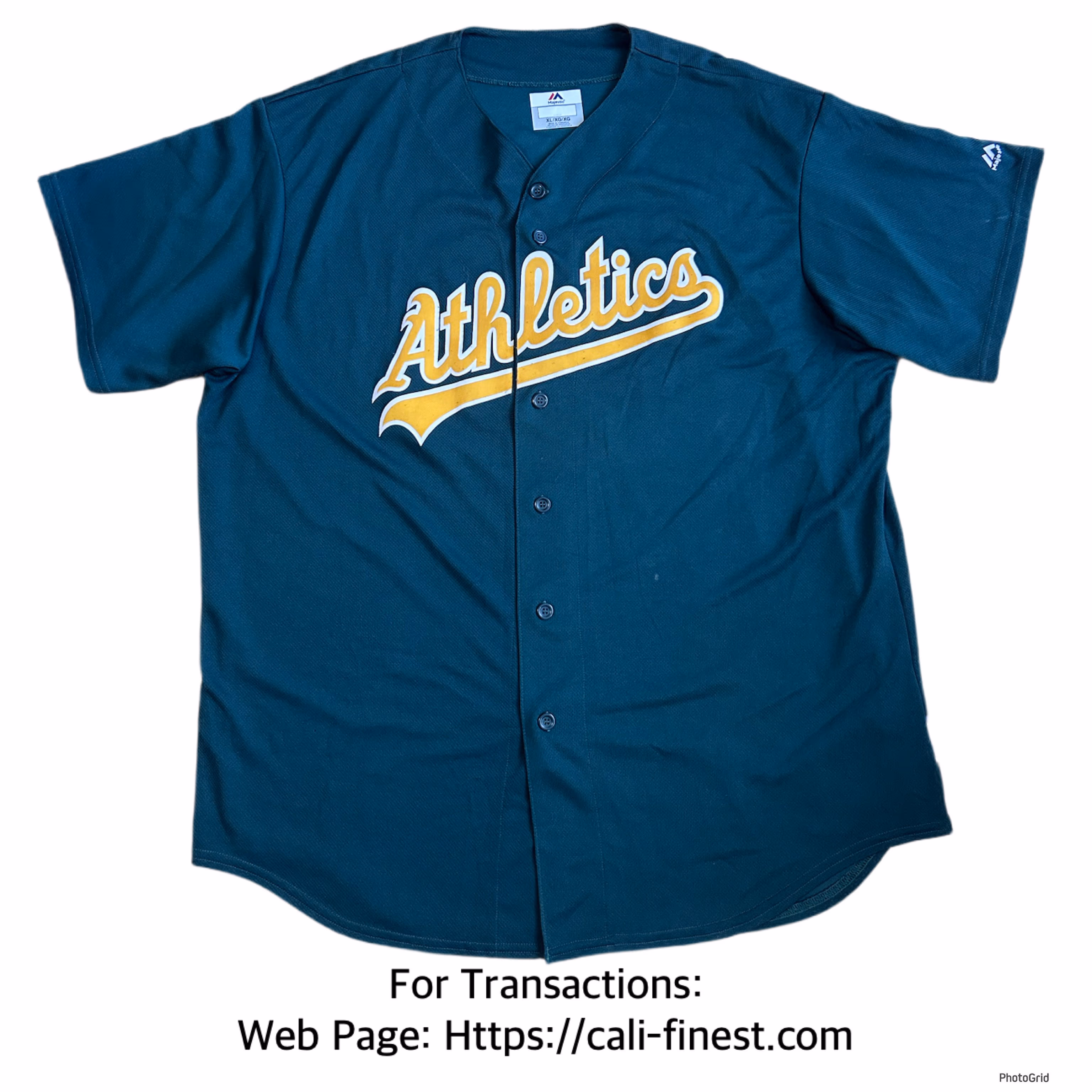 Majestic Athletics Cool Base Mens Green Baseball Jersey METZGER #34  XL   T#00172