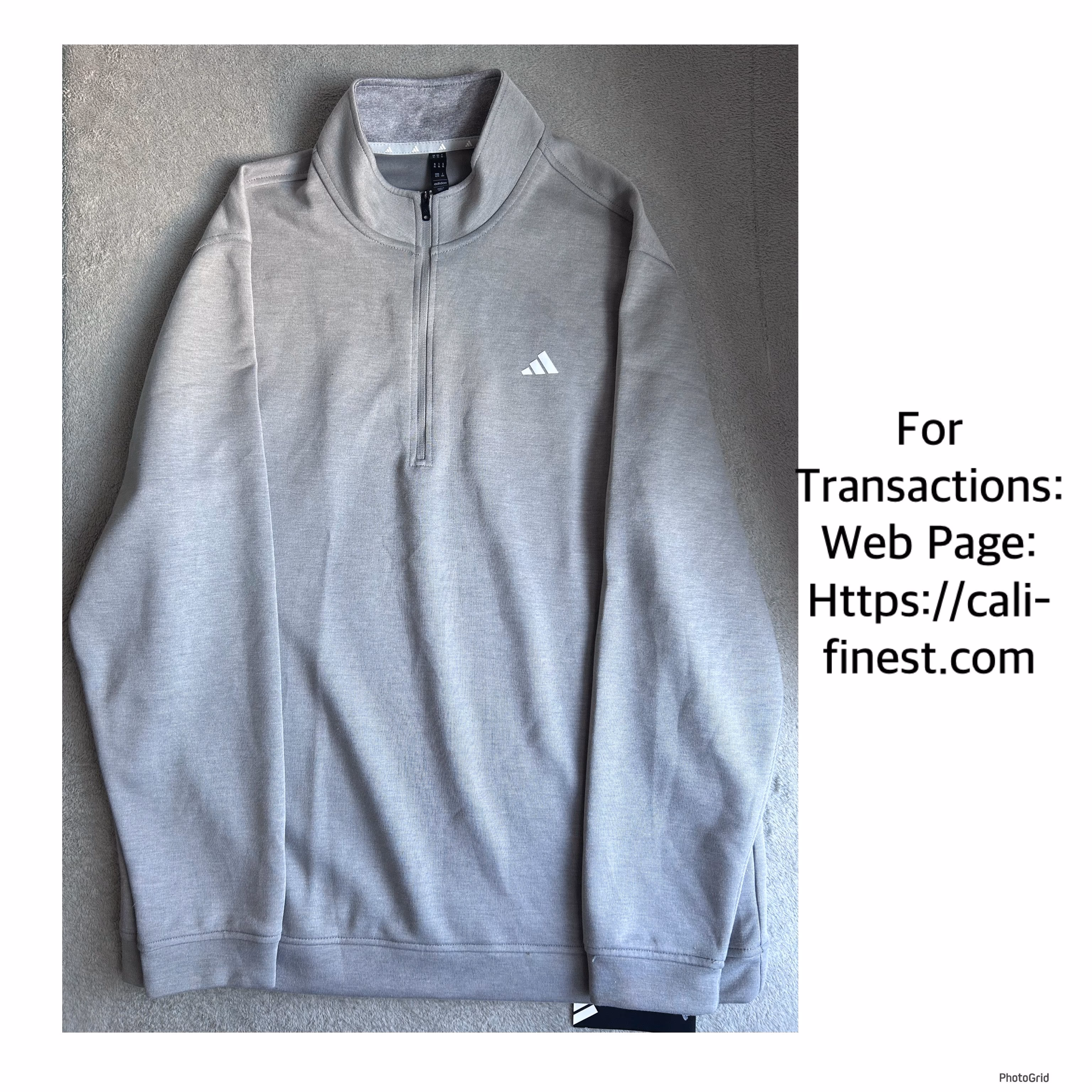 Brandnew Mens Adidas Light Gray Jacket XL   J#00105 