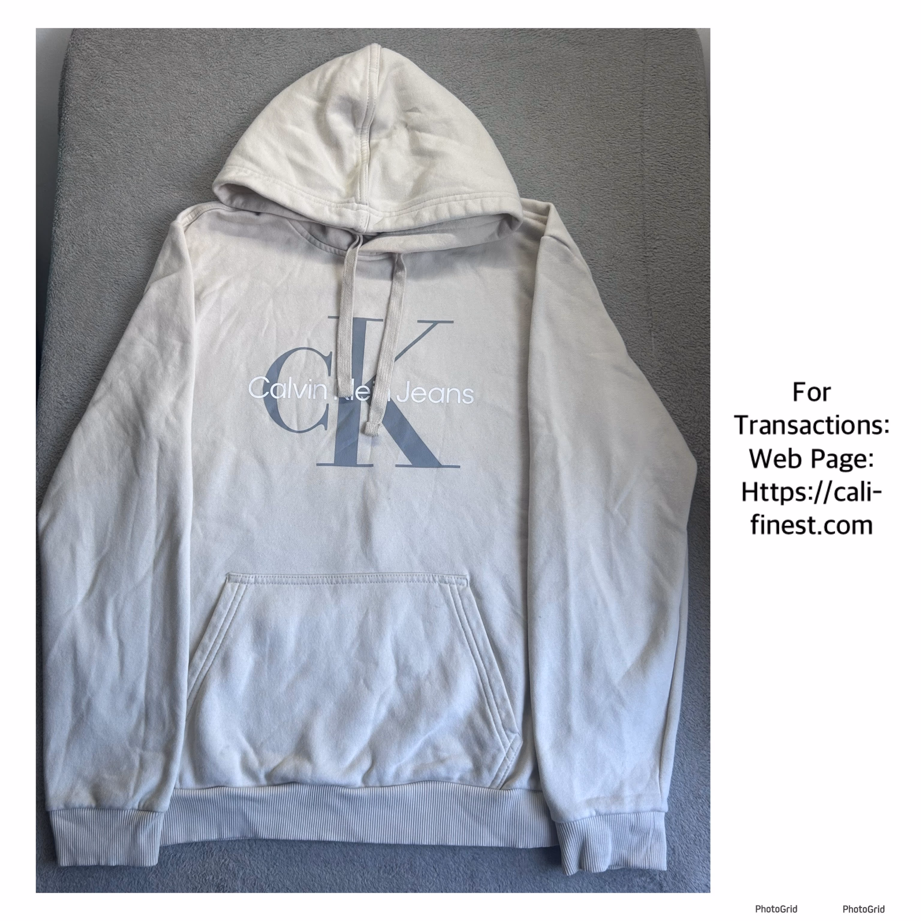 Calvin Klein Men’s Monogram Logo Fleece Hoodie Jacket