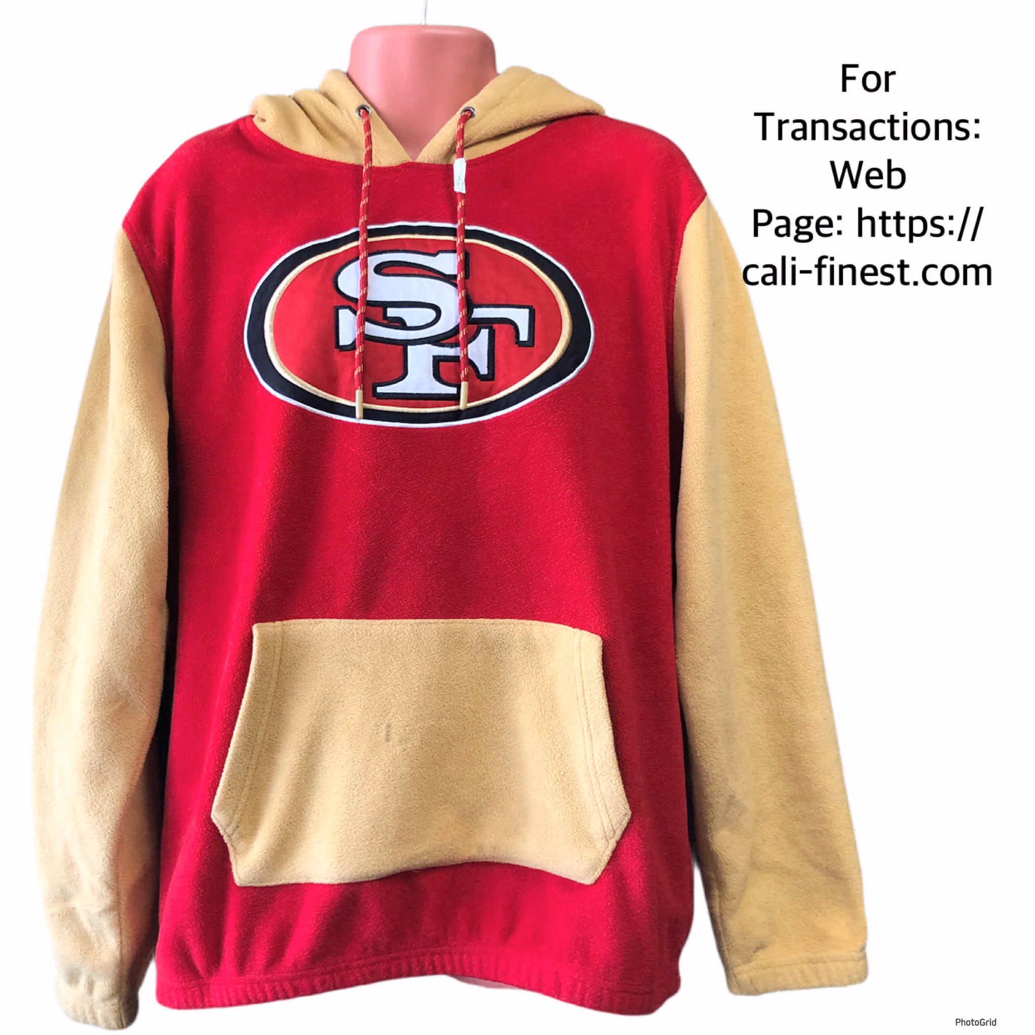 NFL Team Apparel San Francisco Men’s Hoodie Jacket Medium   J#00114  