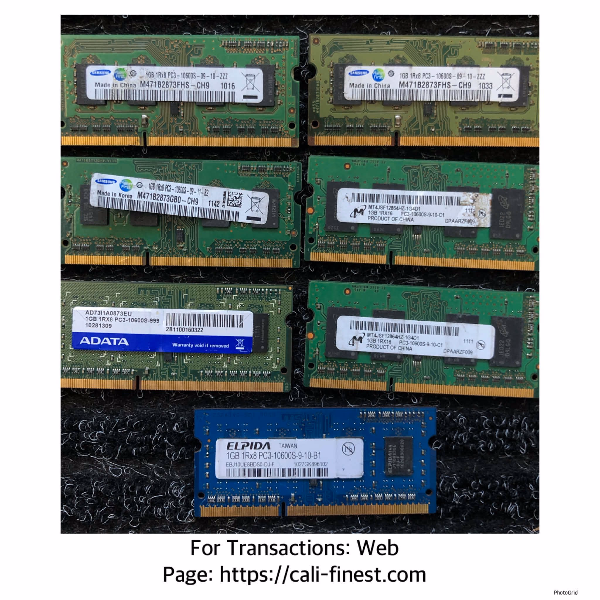 1gb DDR3 10600S Laptop RAM
