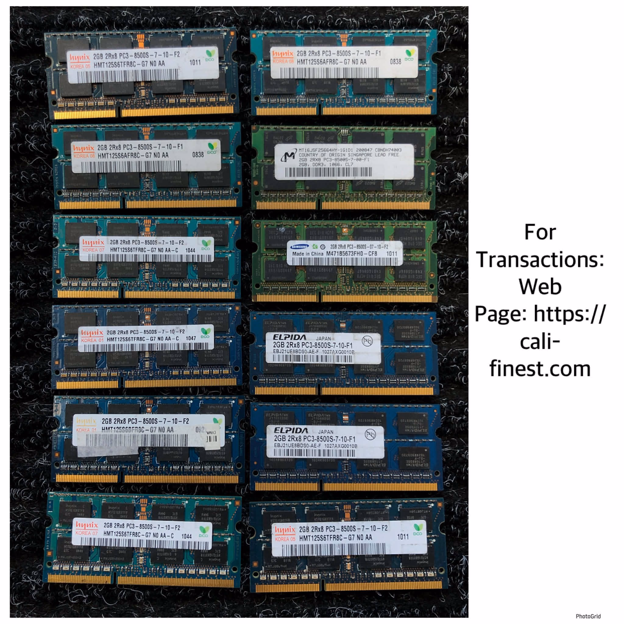 2GB DDR3 8500S Laptop RAM