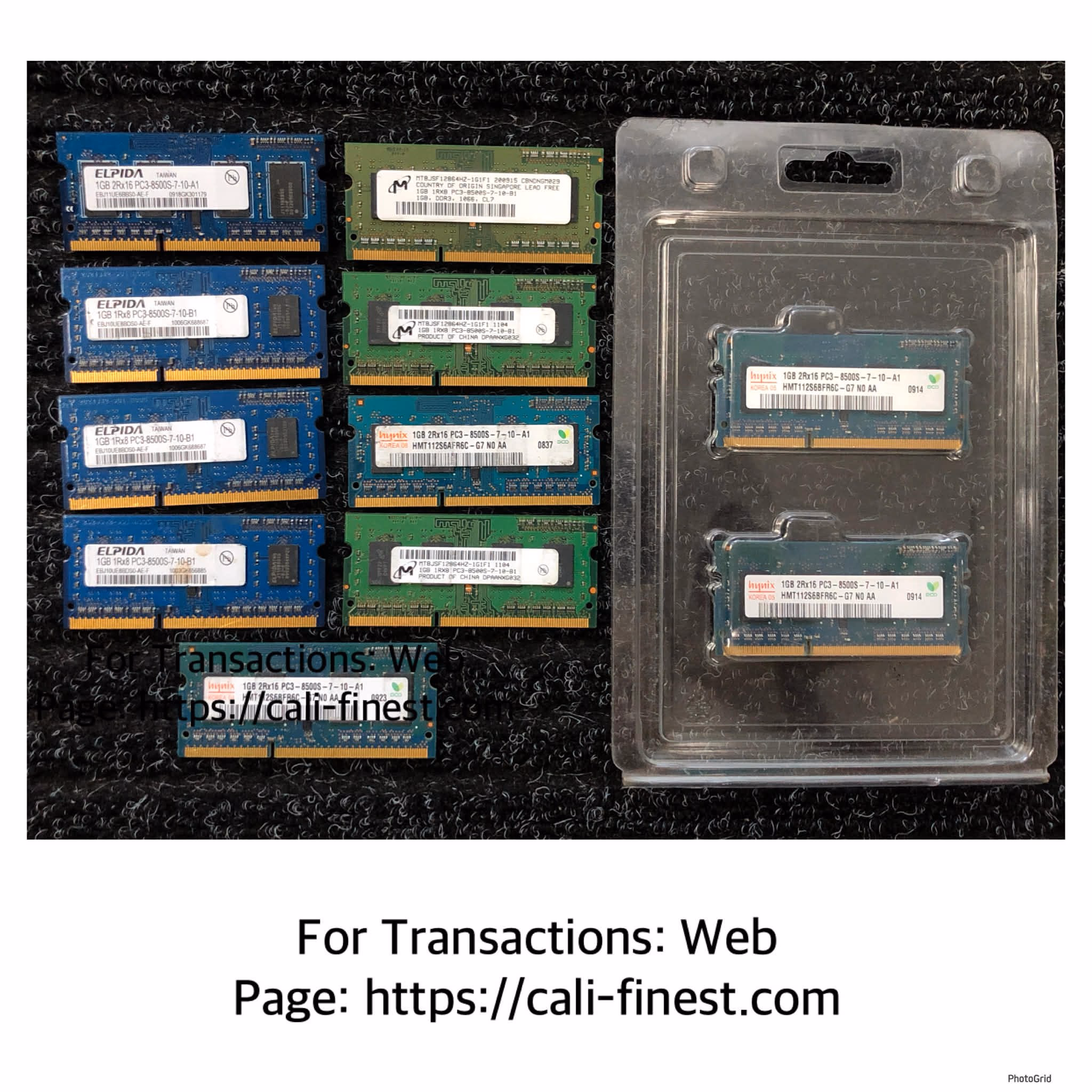 1gb DDR3 8500S Laptop RAM  EL#427