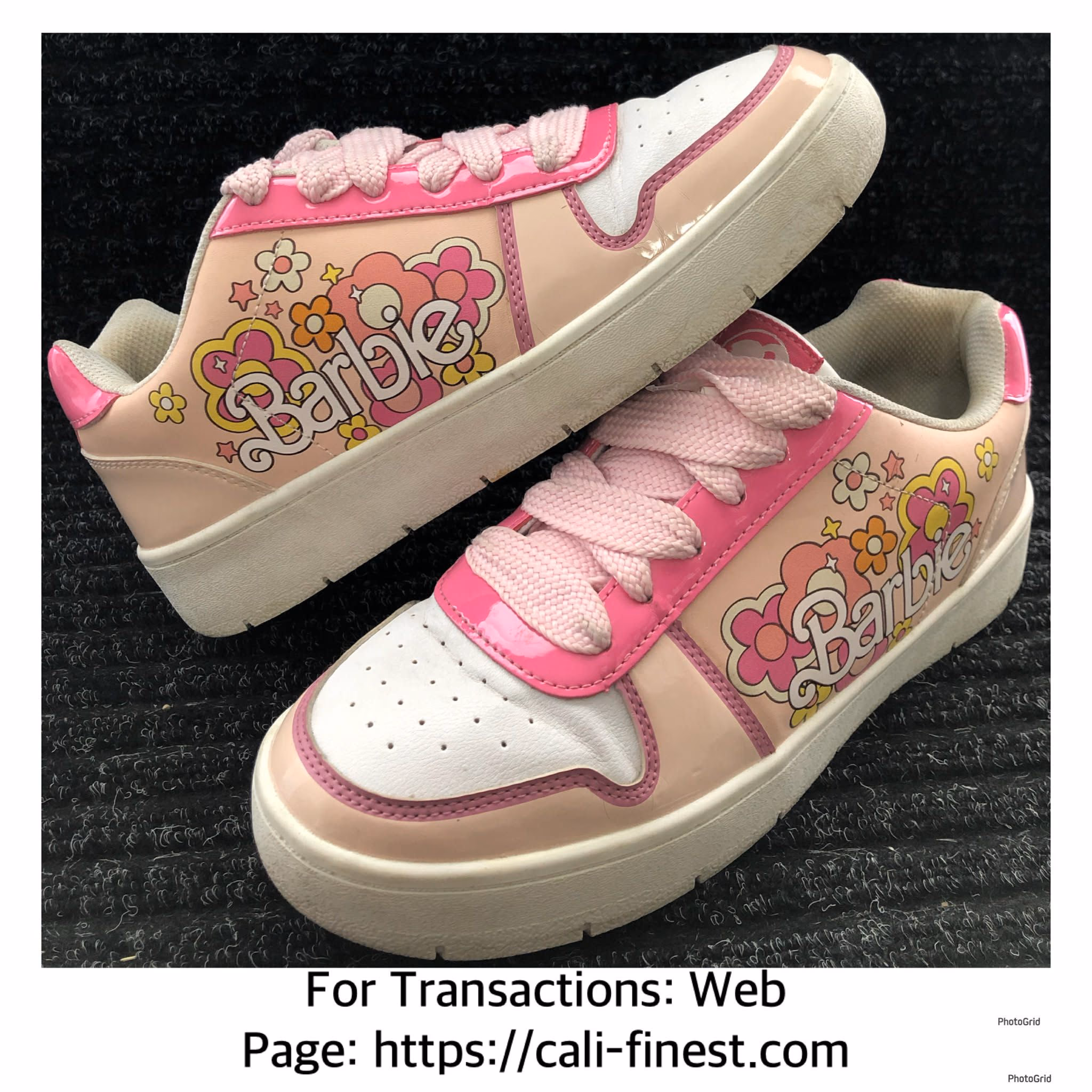 Women’s Barbie by Mattel Pink Casual Court Sneakers Shoes  S#00323 