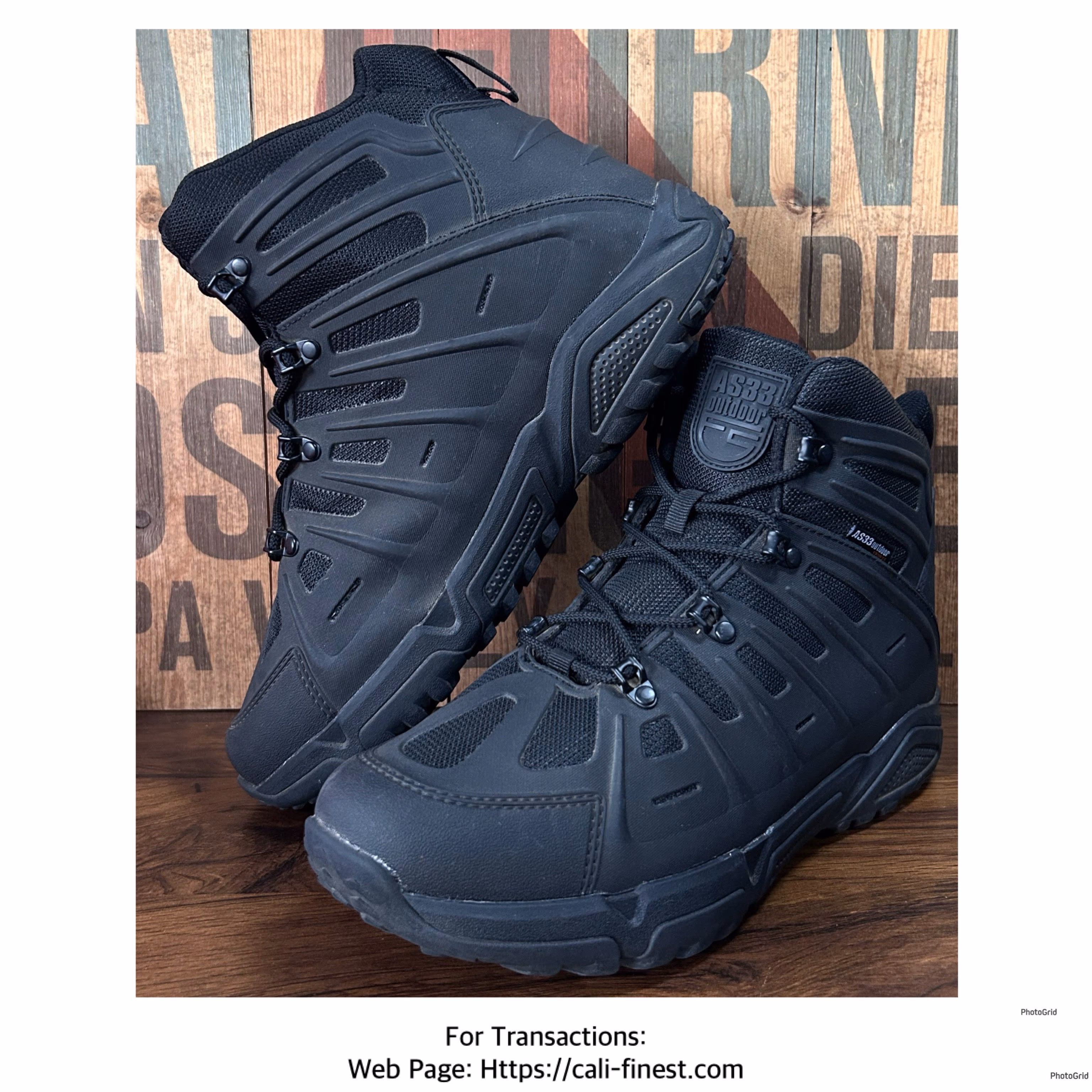 AS33 Black Tactical Boots for Mens