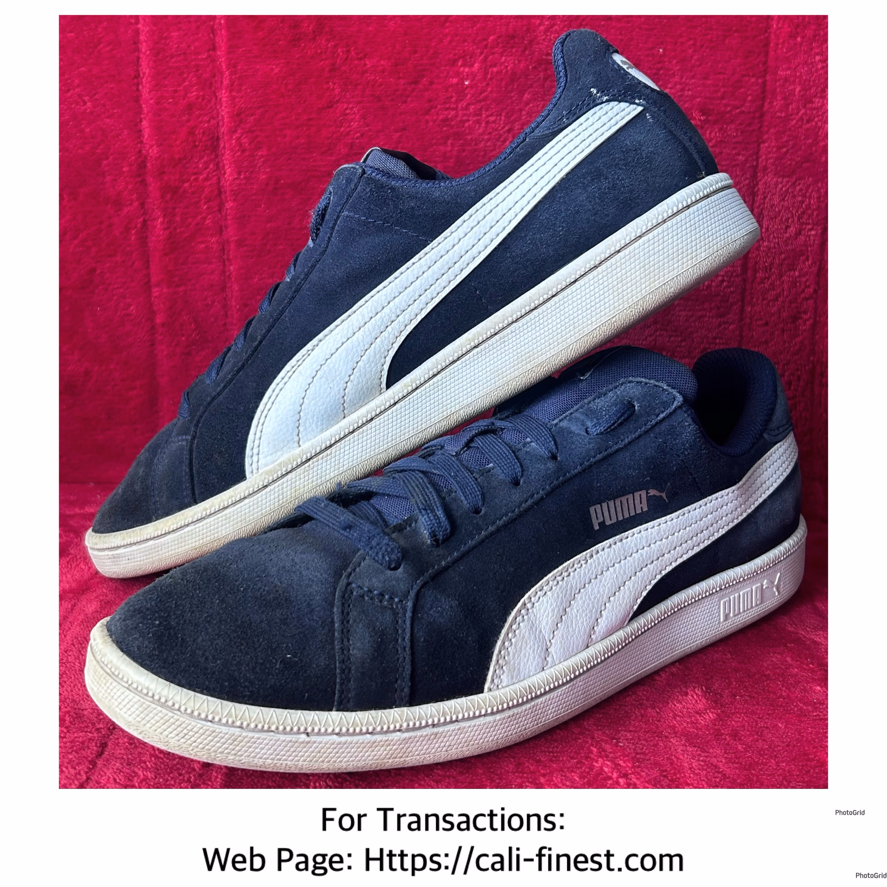 Puma Smash Suede Blue Sneakers Shoes