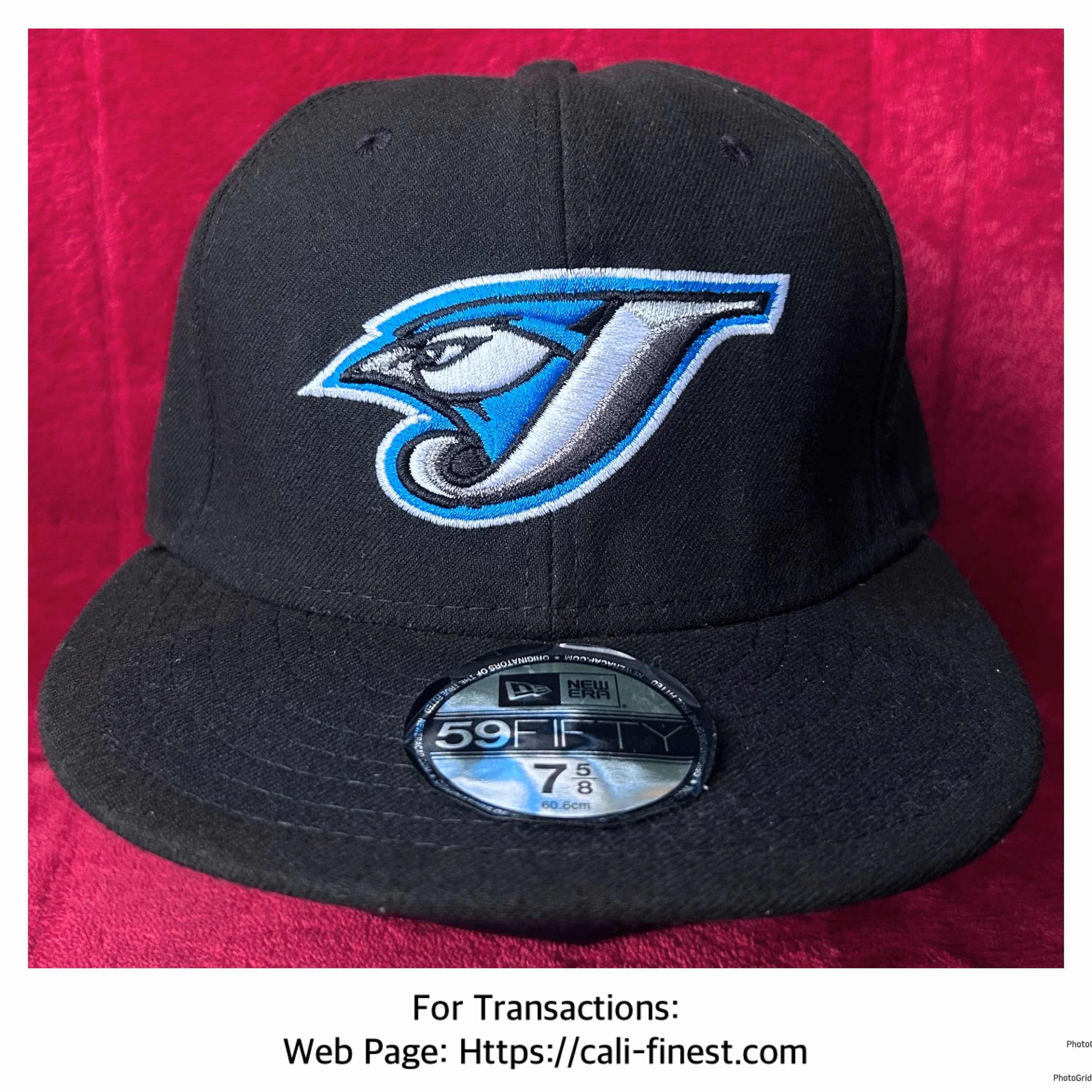 New Era Toronto Jays 59fifty Fitted Hat in Black 7 5/8 (60.6 cm) “Gamebird”